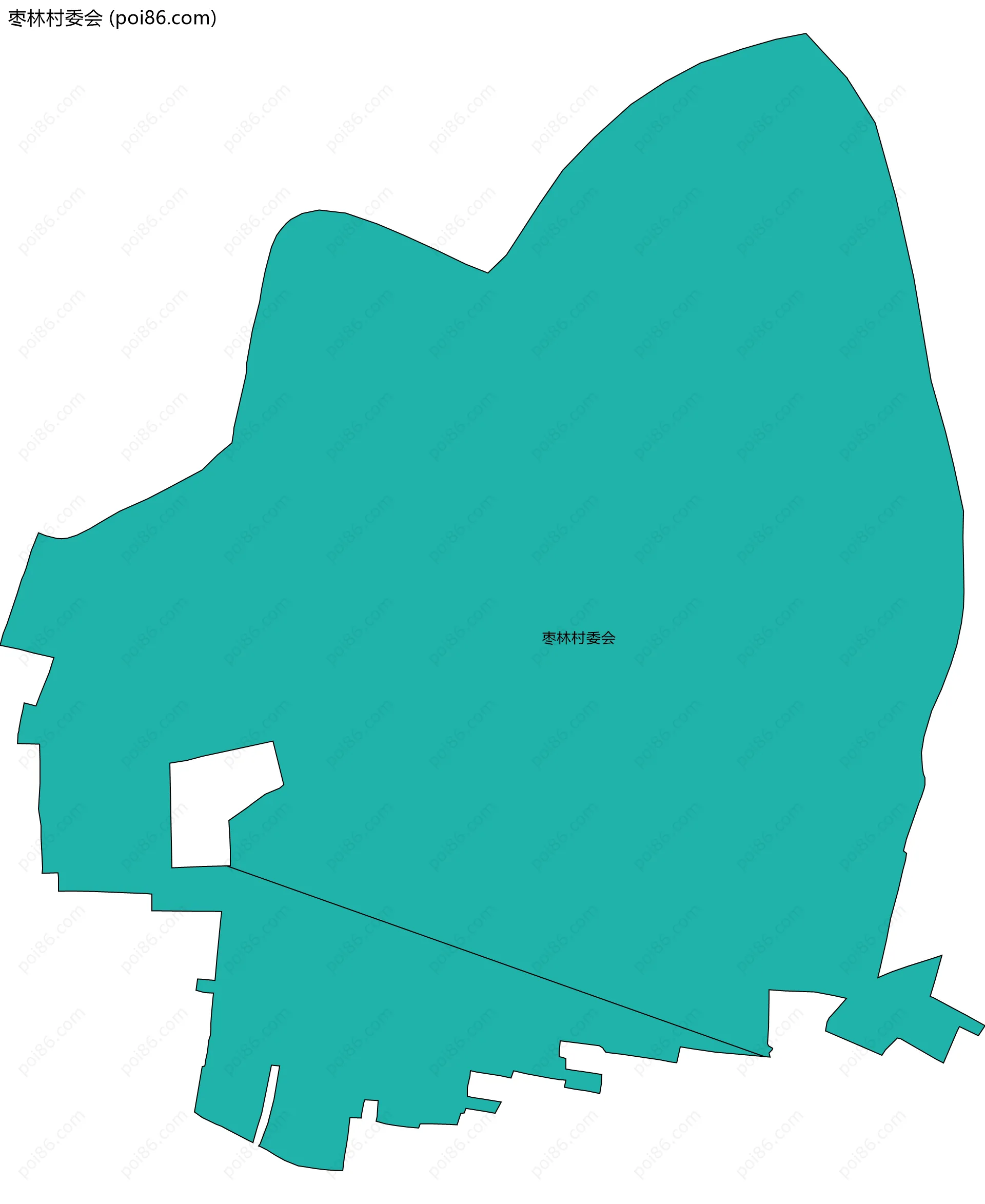 枣林村委会边界地图