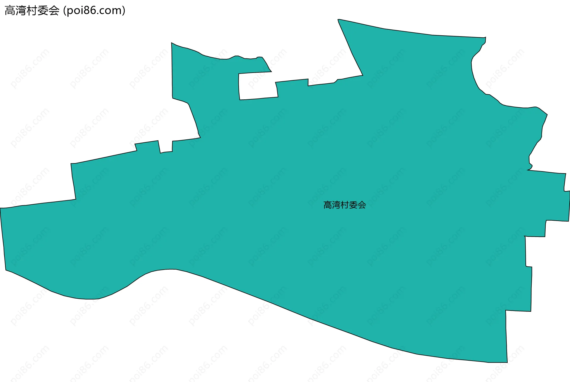 高湾村委会边界地图