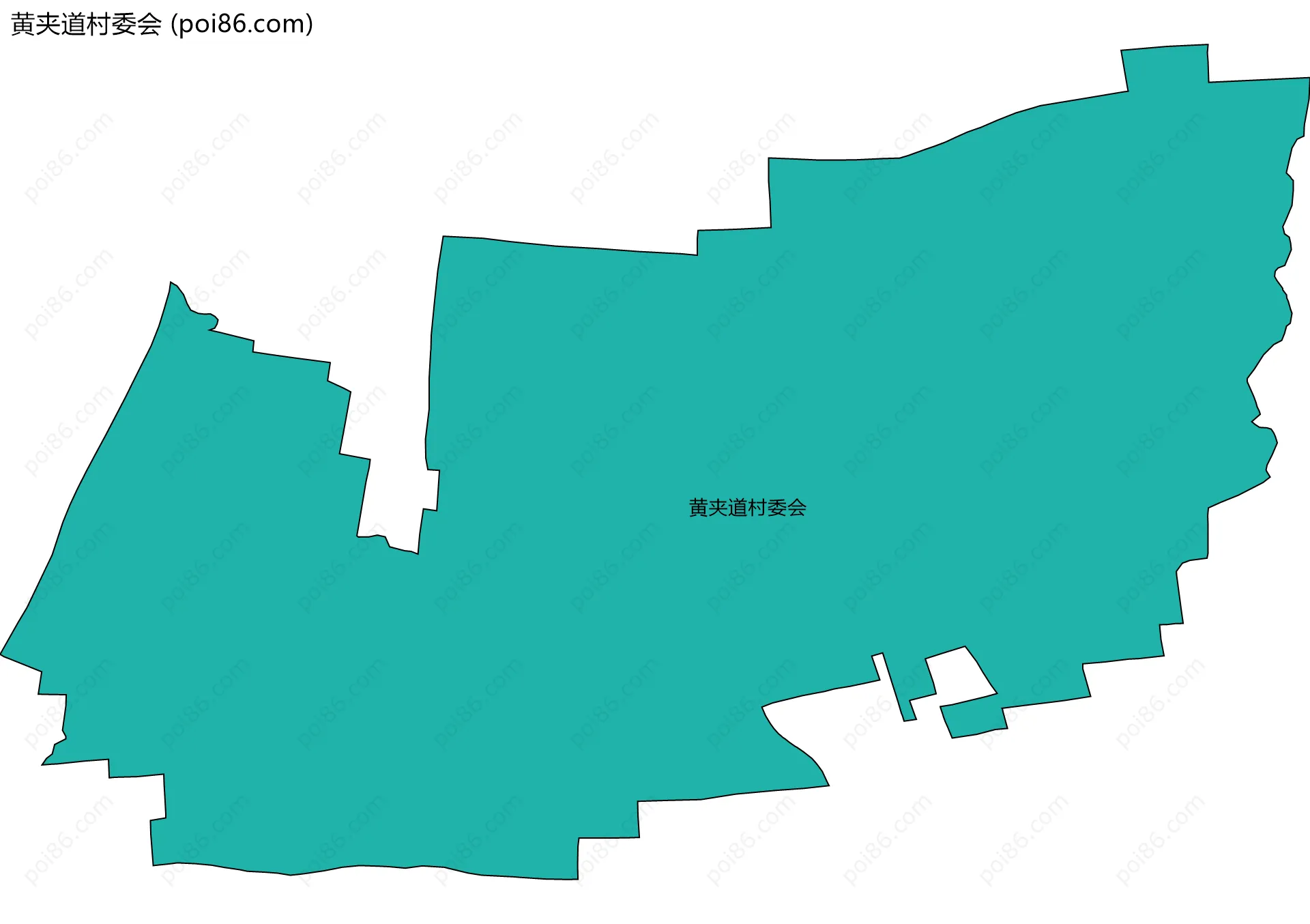 黄夹道村委会边界地图