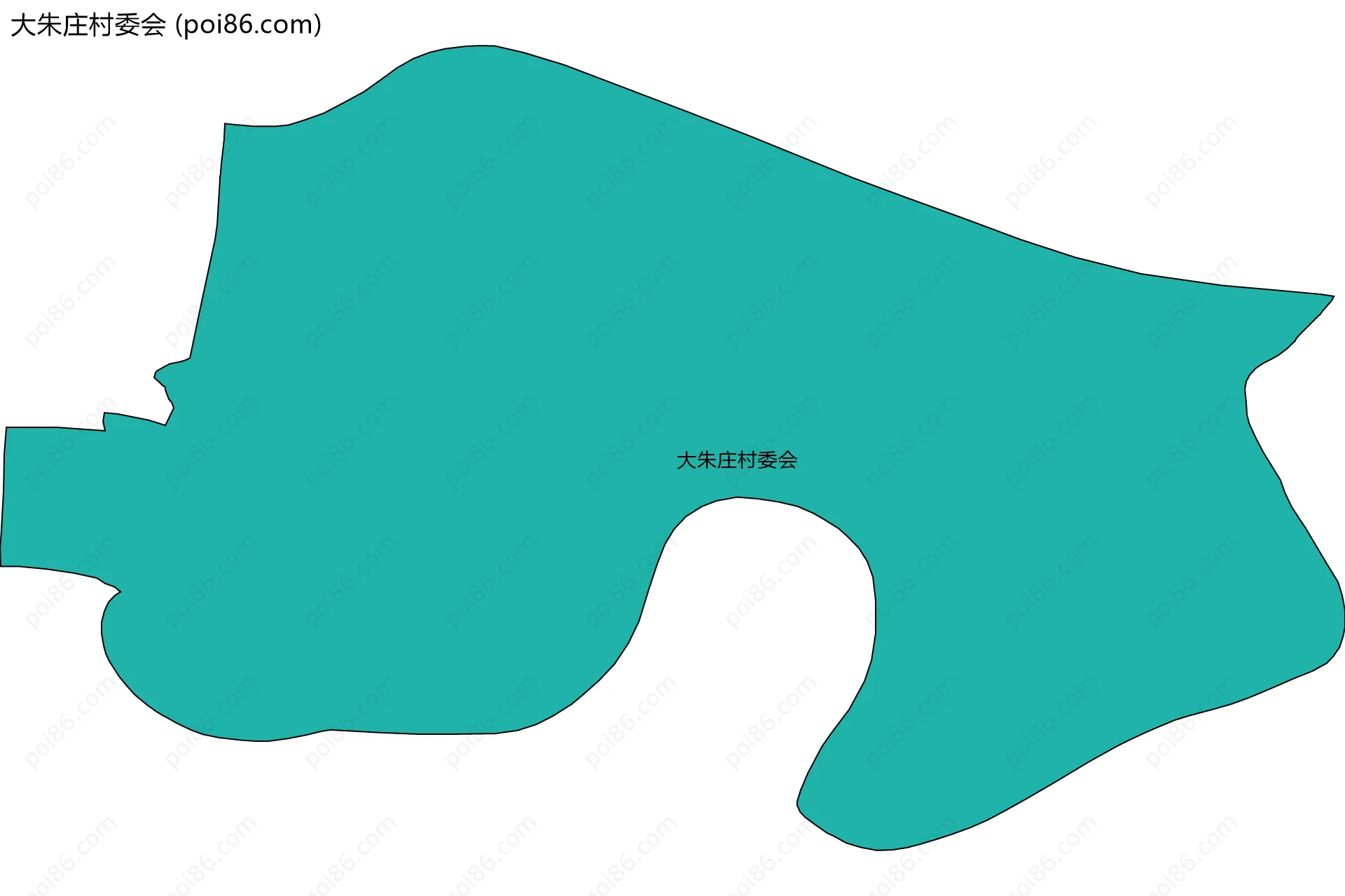 大朱庄村委会边界地图