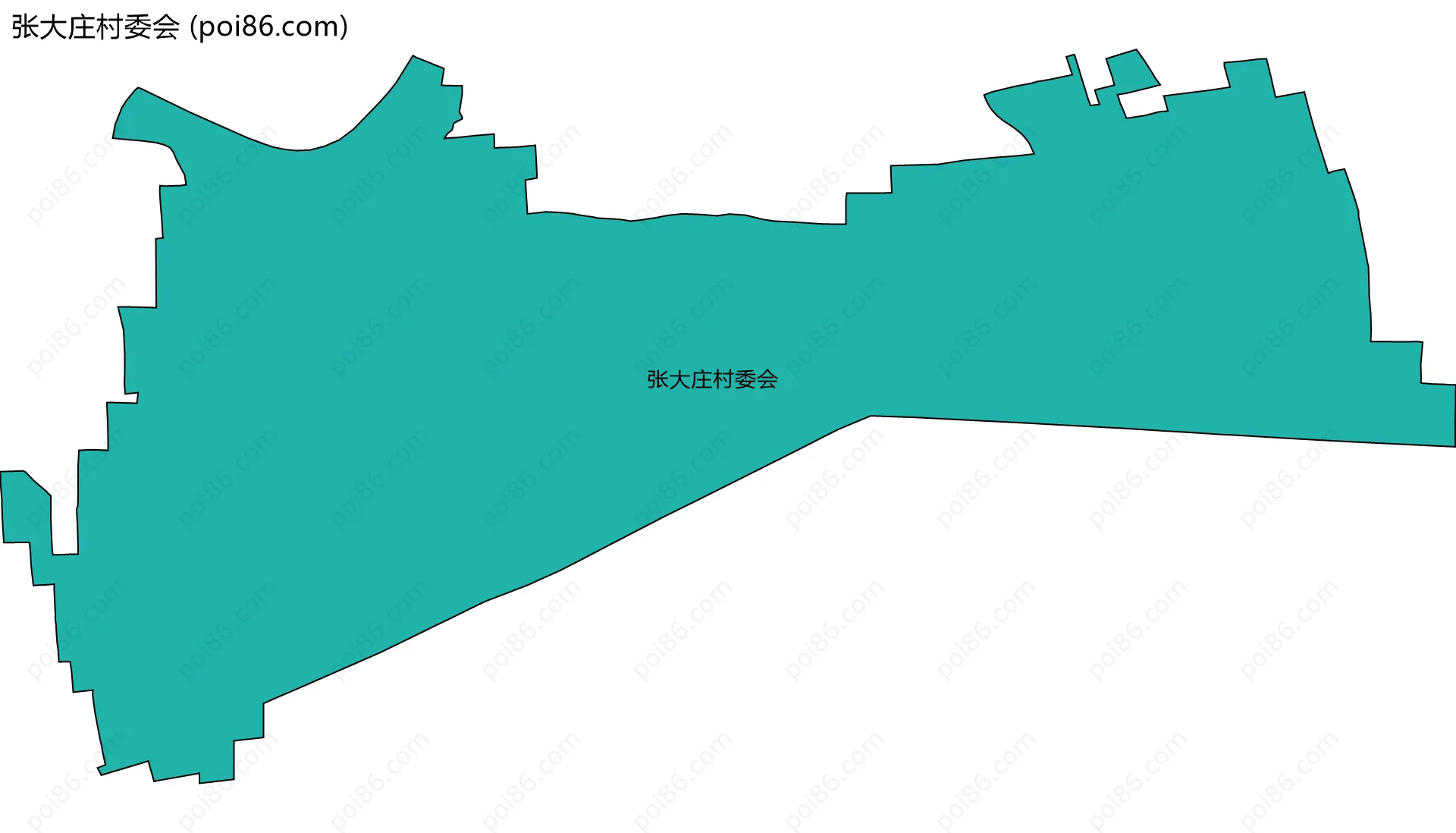 张大庄村委会边界地图