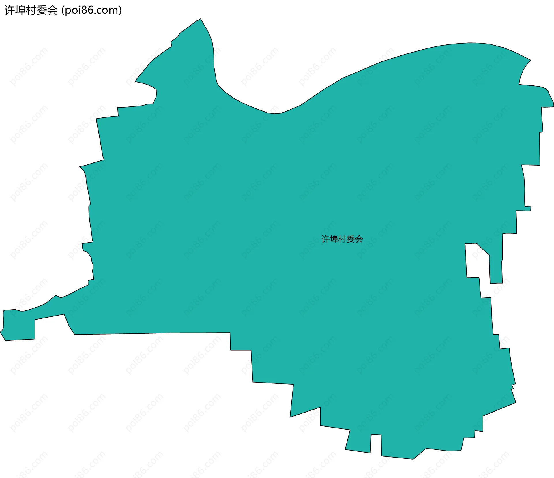 许埠村委会边界地图