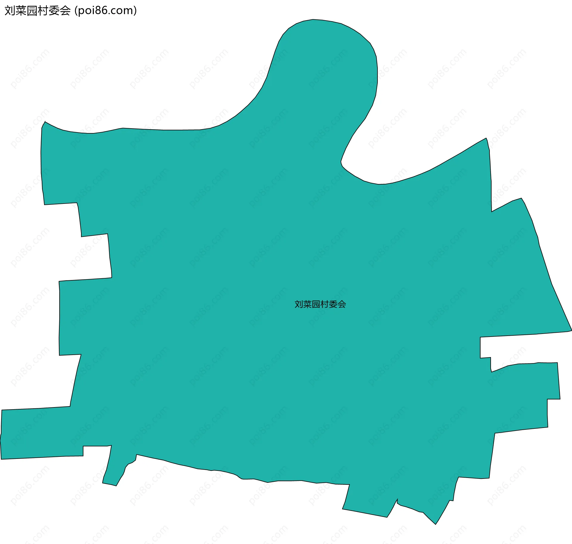 刘菜园村委会边界地图