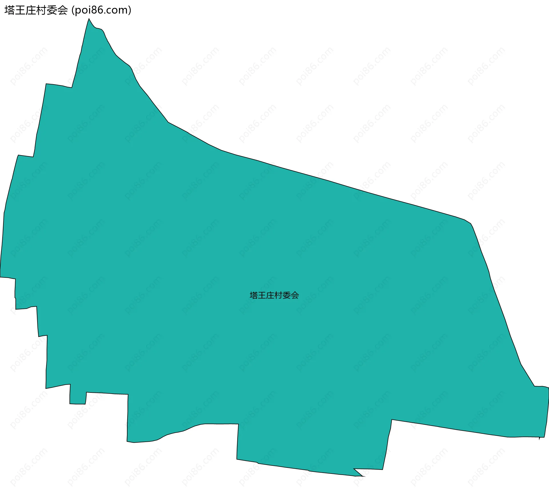 塔王庄村委会边界地图