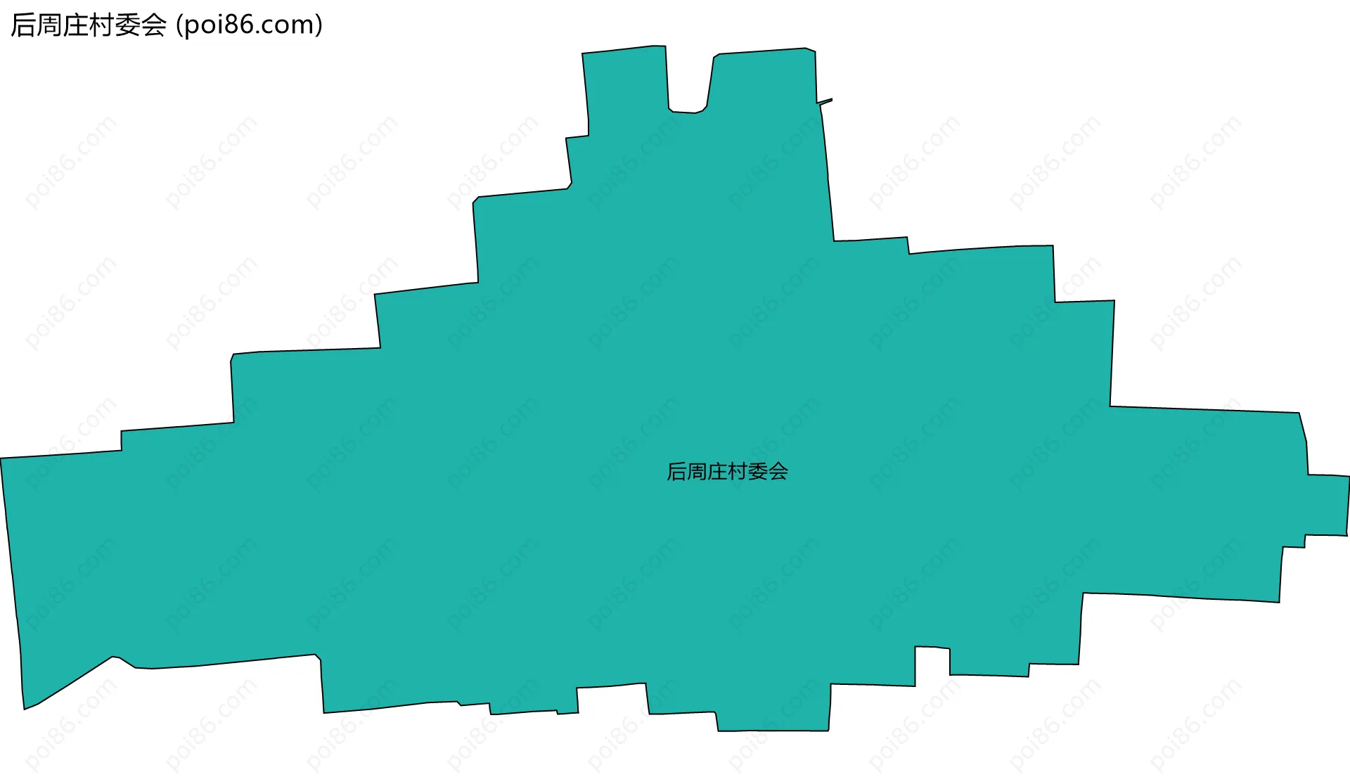 后周庄村委会边界地图