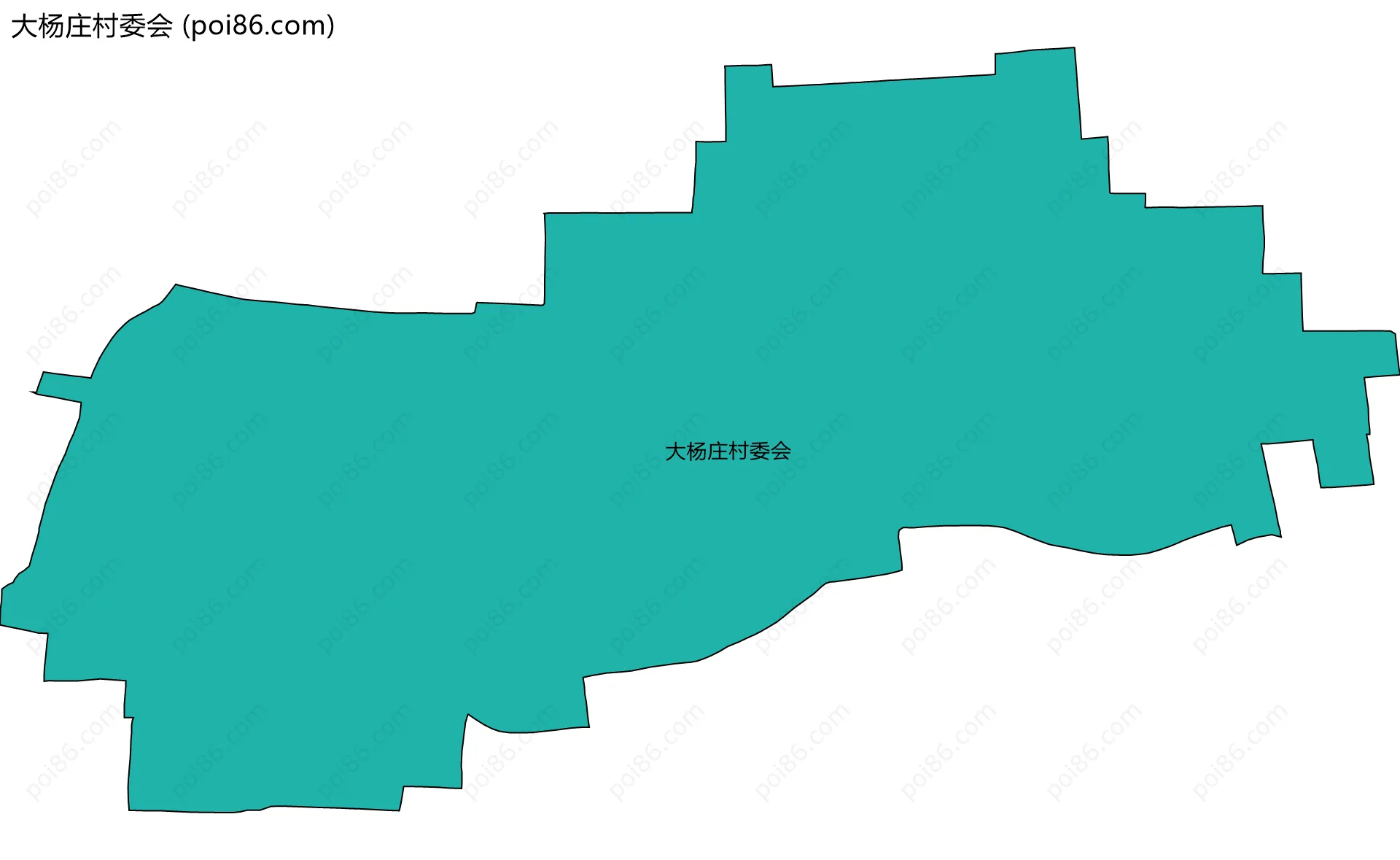 大杨庄村委会边界地图