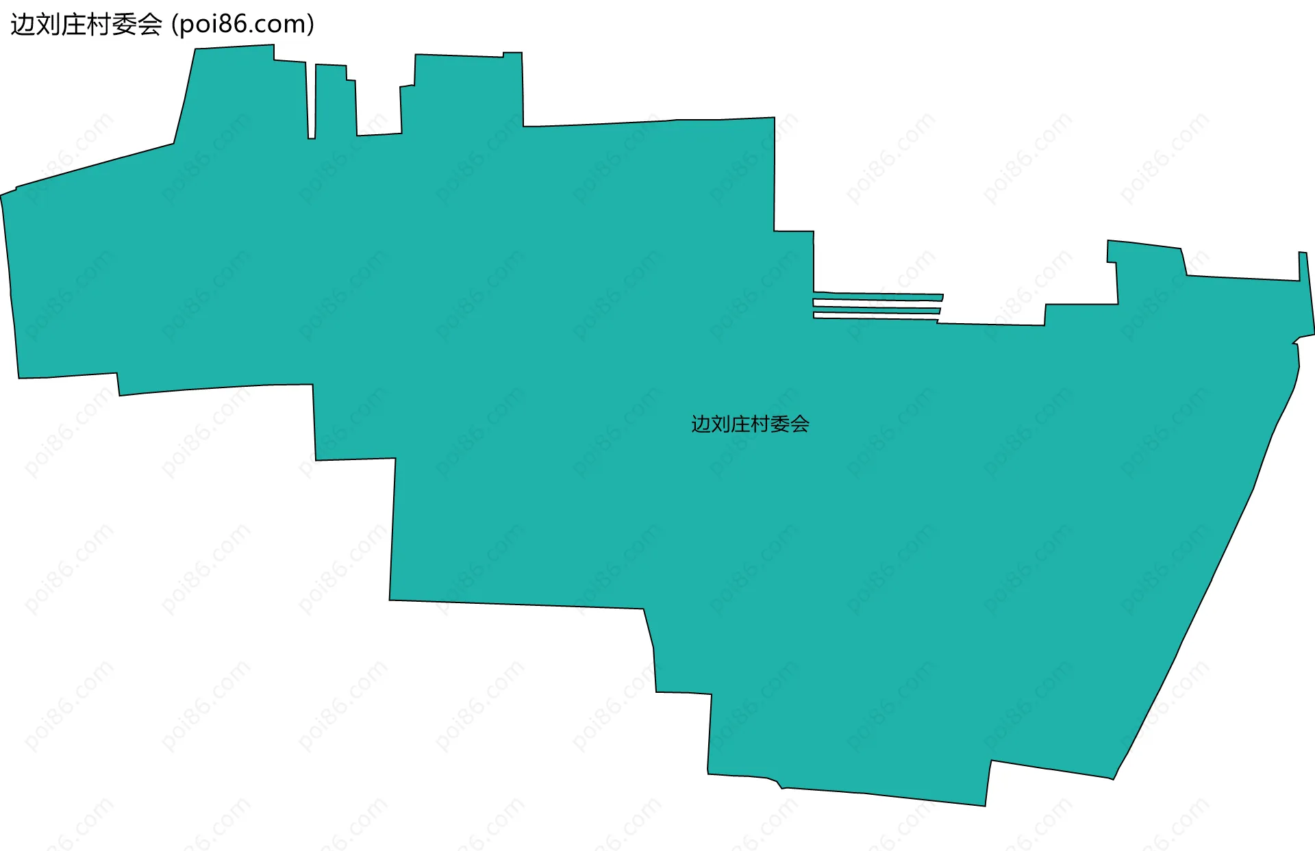 边刘庄村委会边界地图