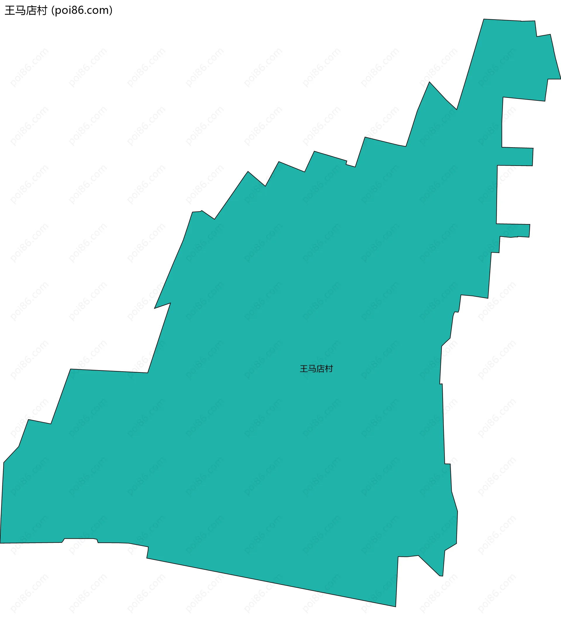 王马店村边界地图