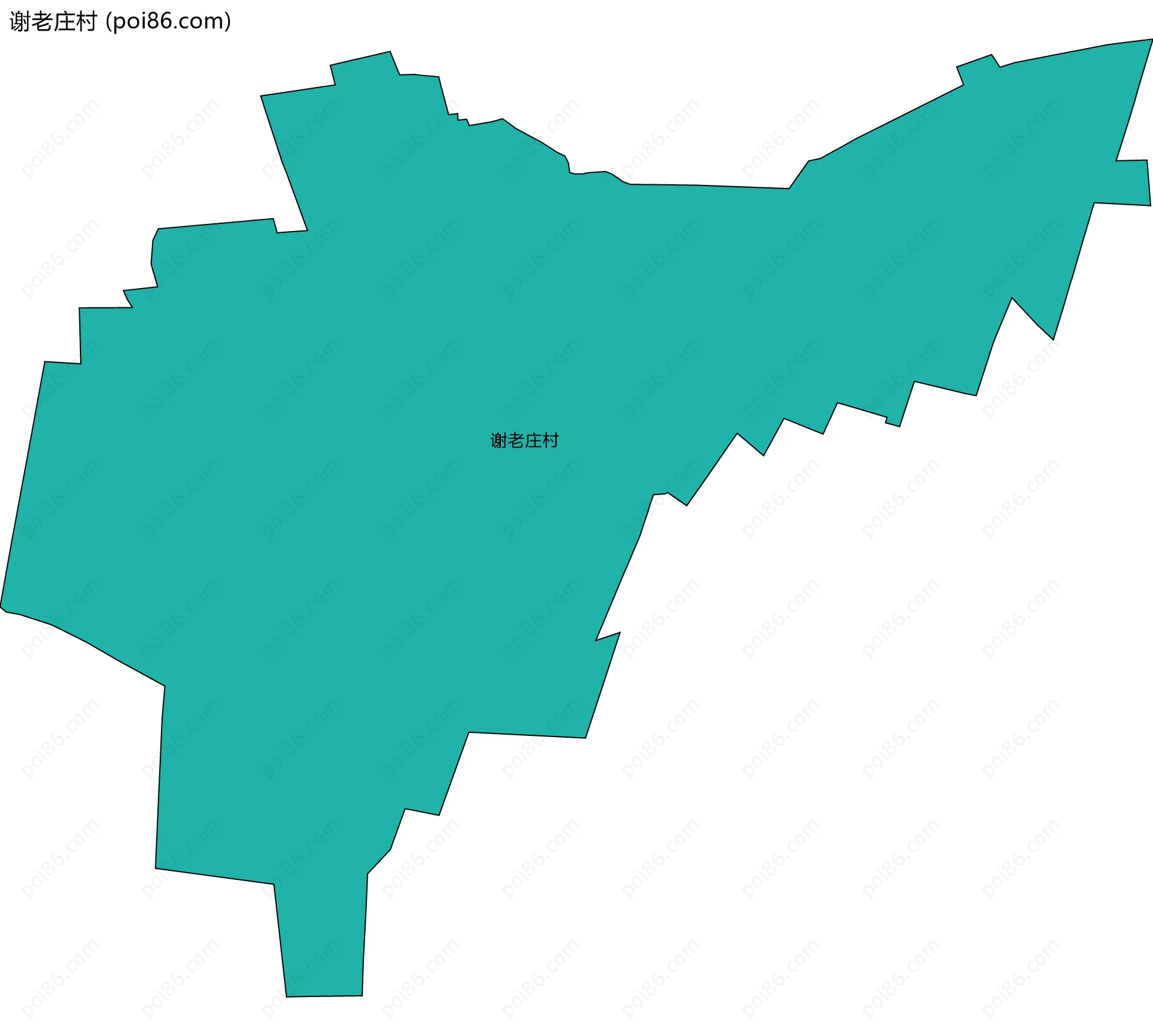 谢老庄村边界地图