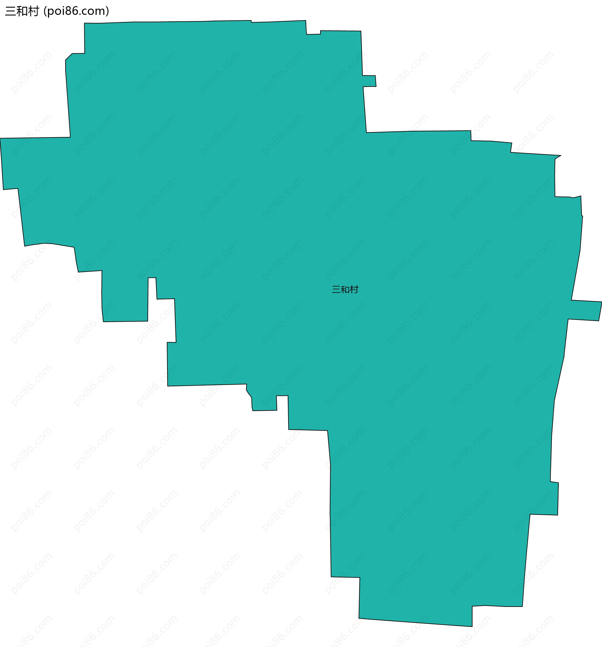 三和村边界地图