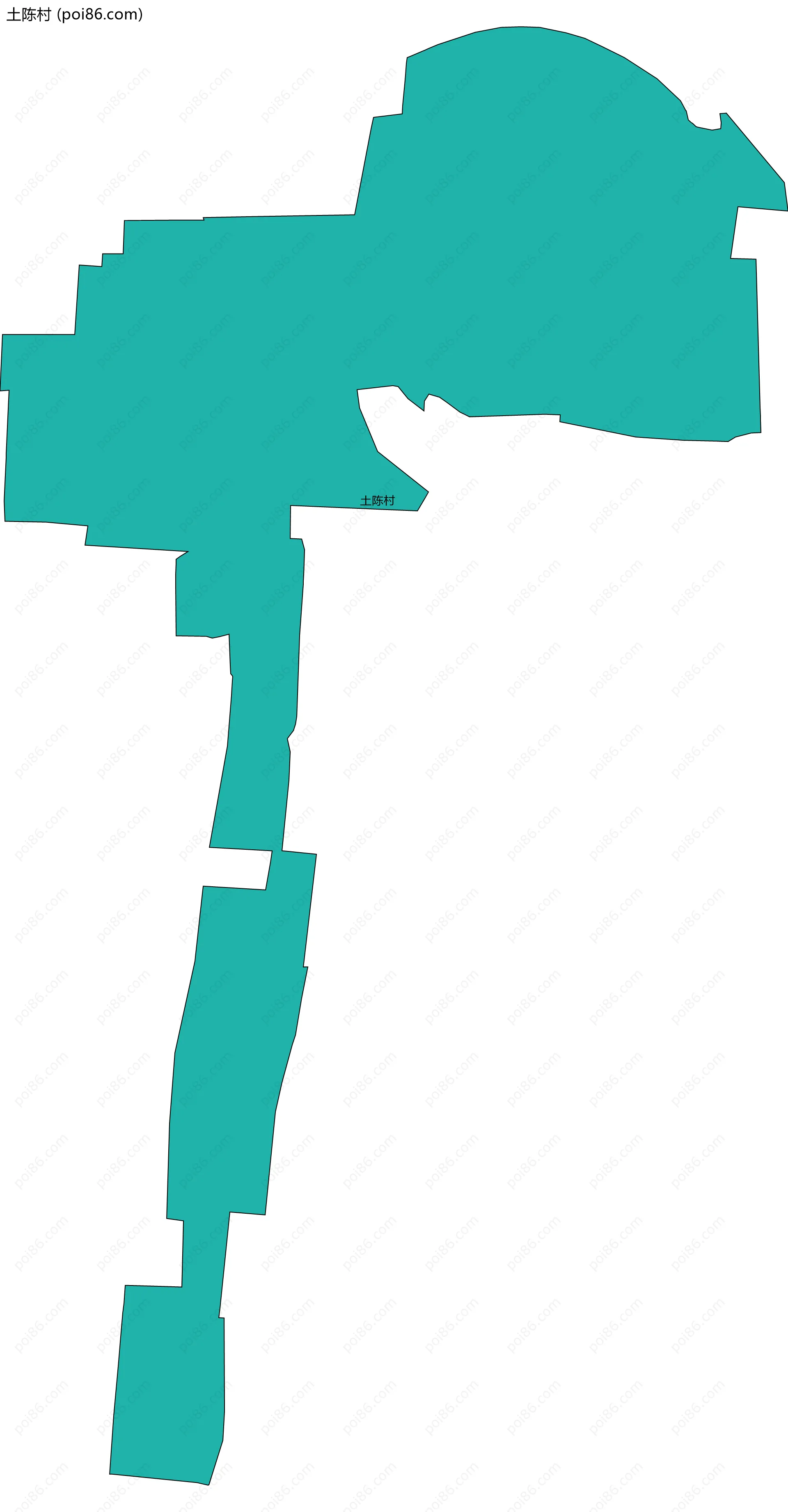 土陈村边界地图