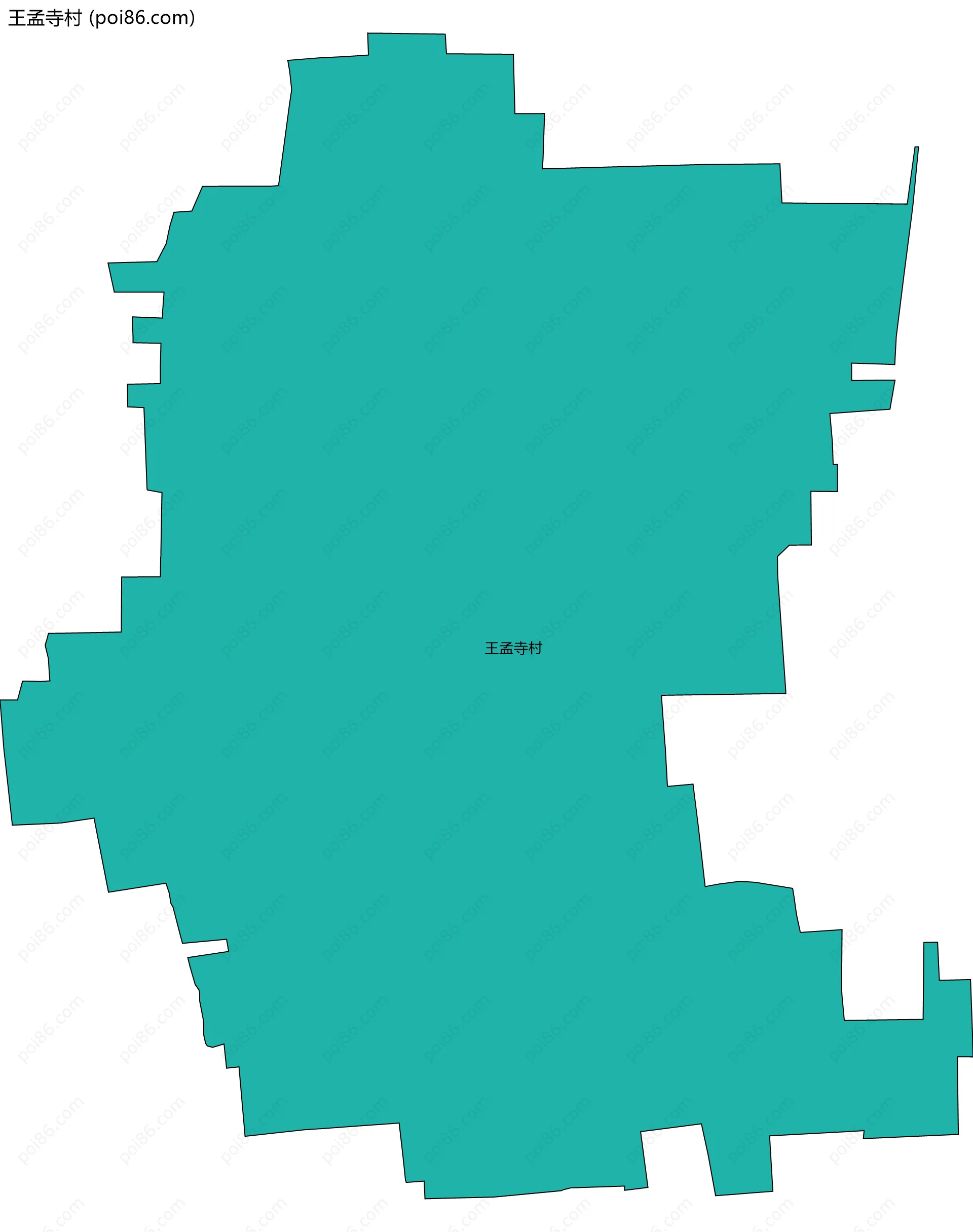 王孟寺村边界地图