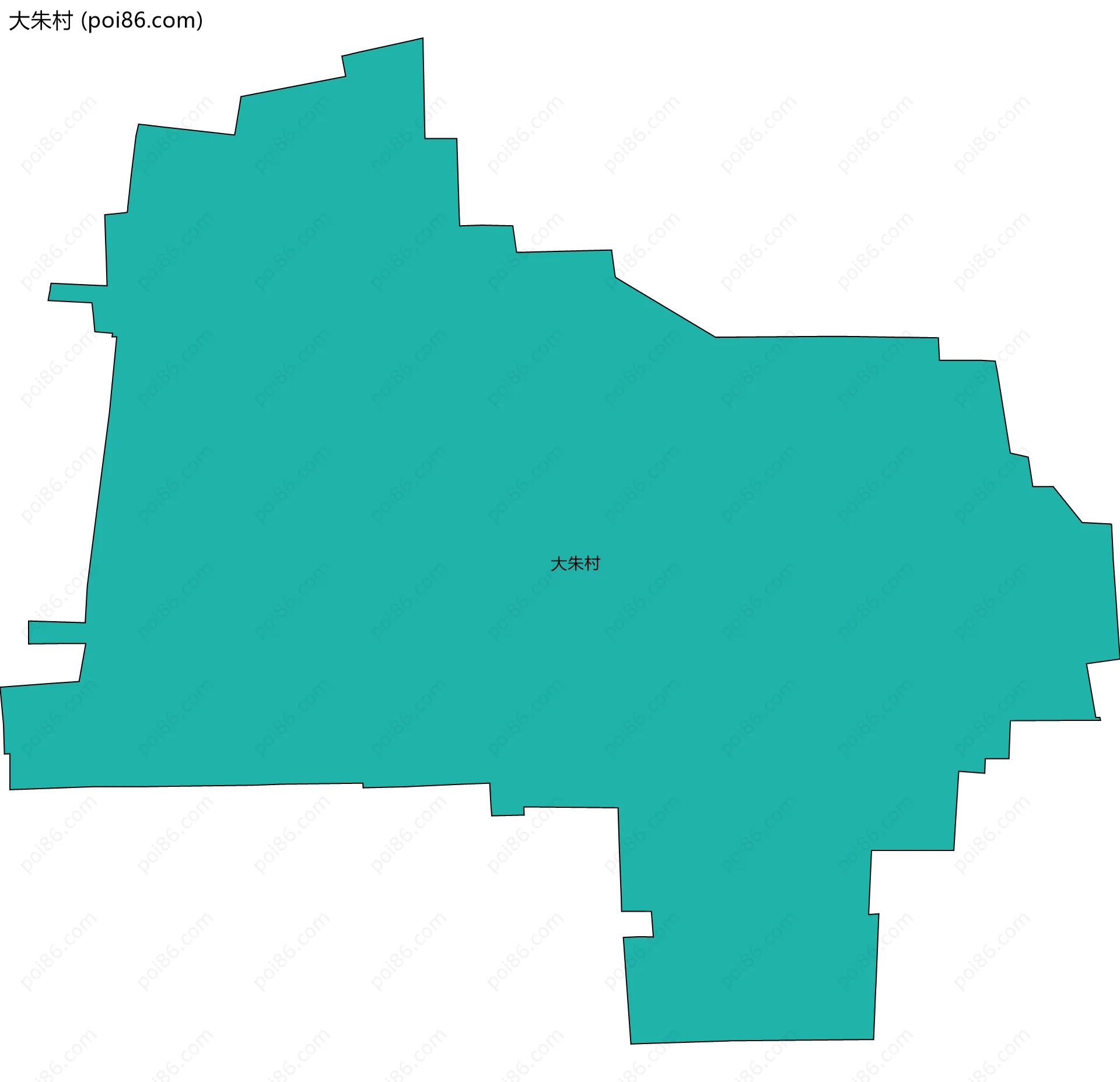 大朱村边界地图