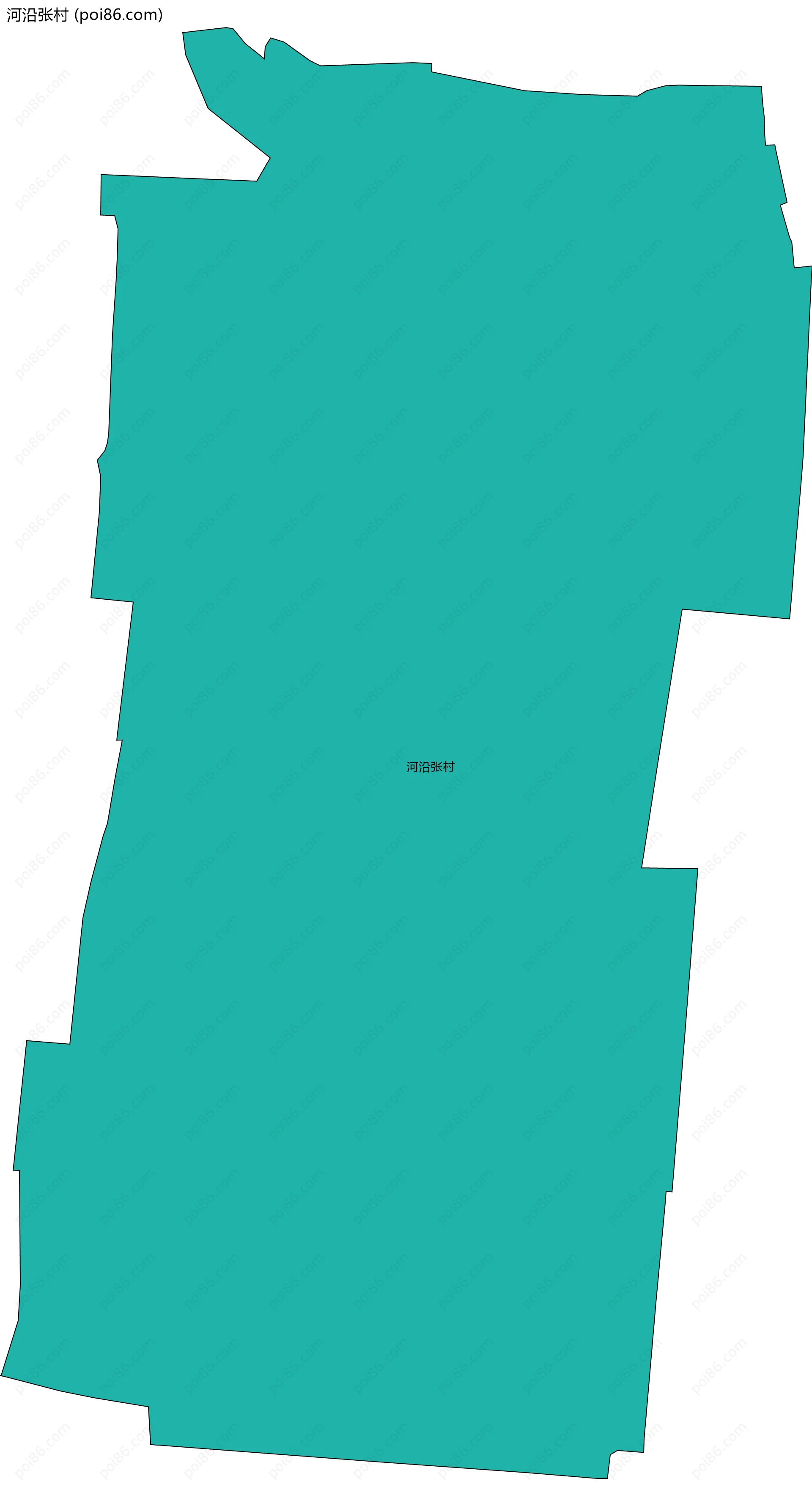 河沿张村边界地图