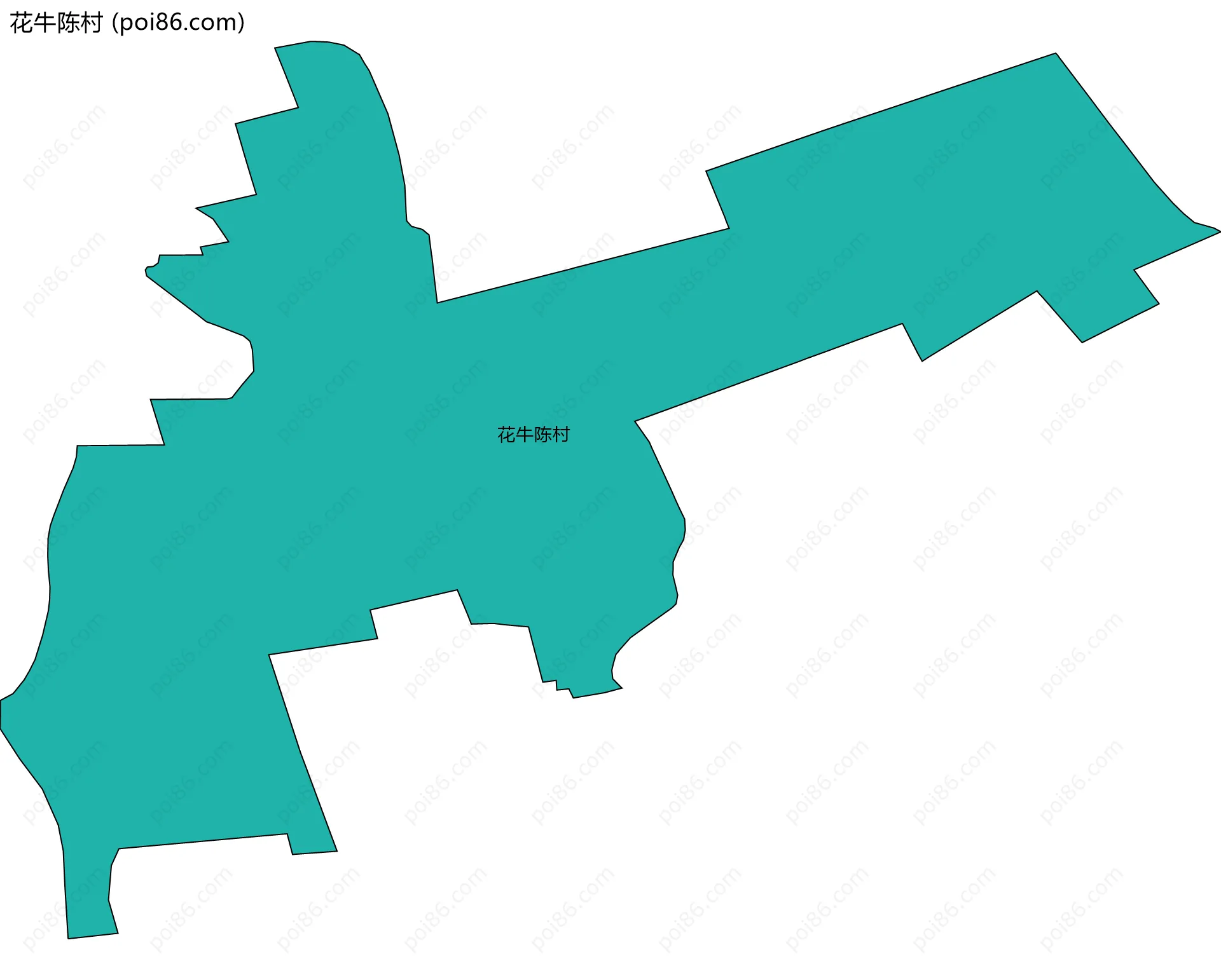 花牛陈村边界地图