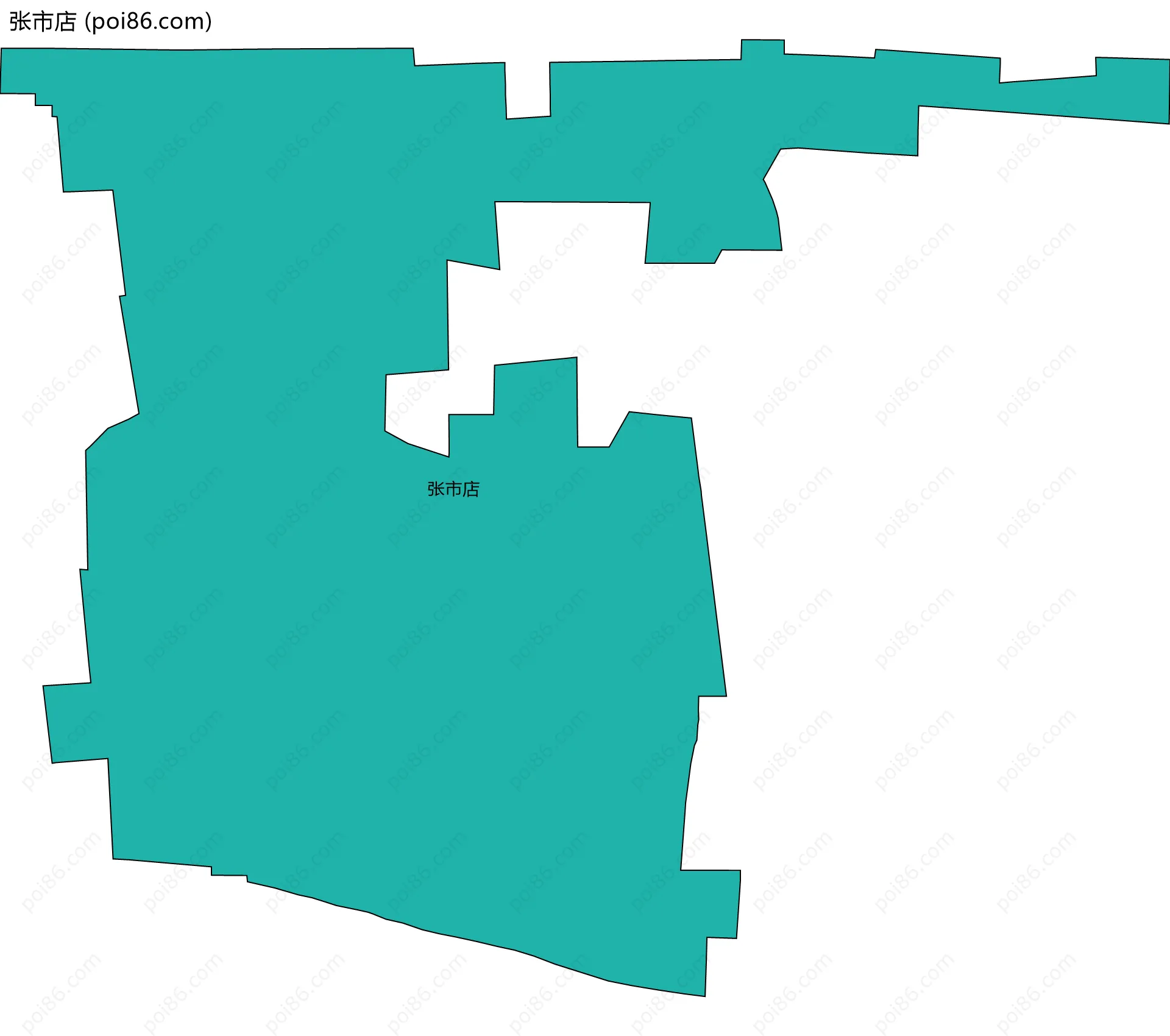 张市店边界地图