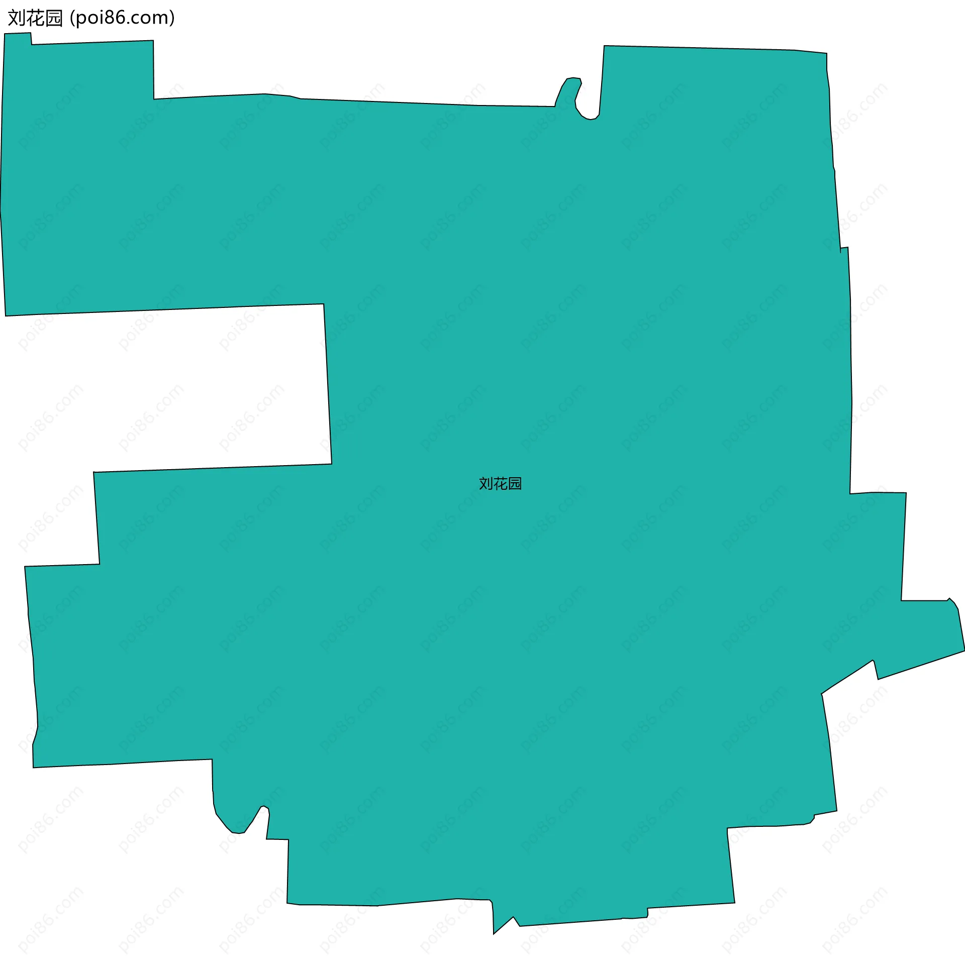 刘花园边界地图