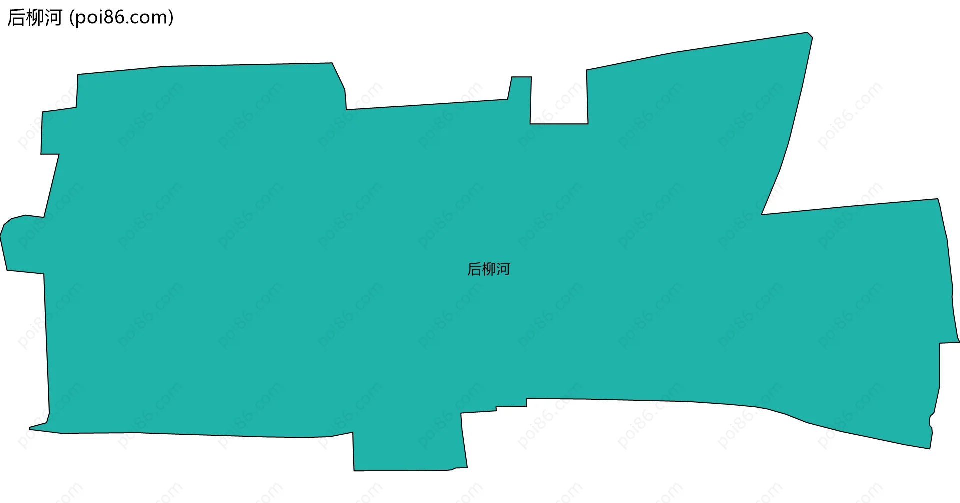 后柳河边界地图