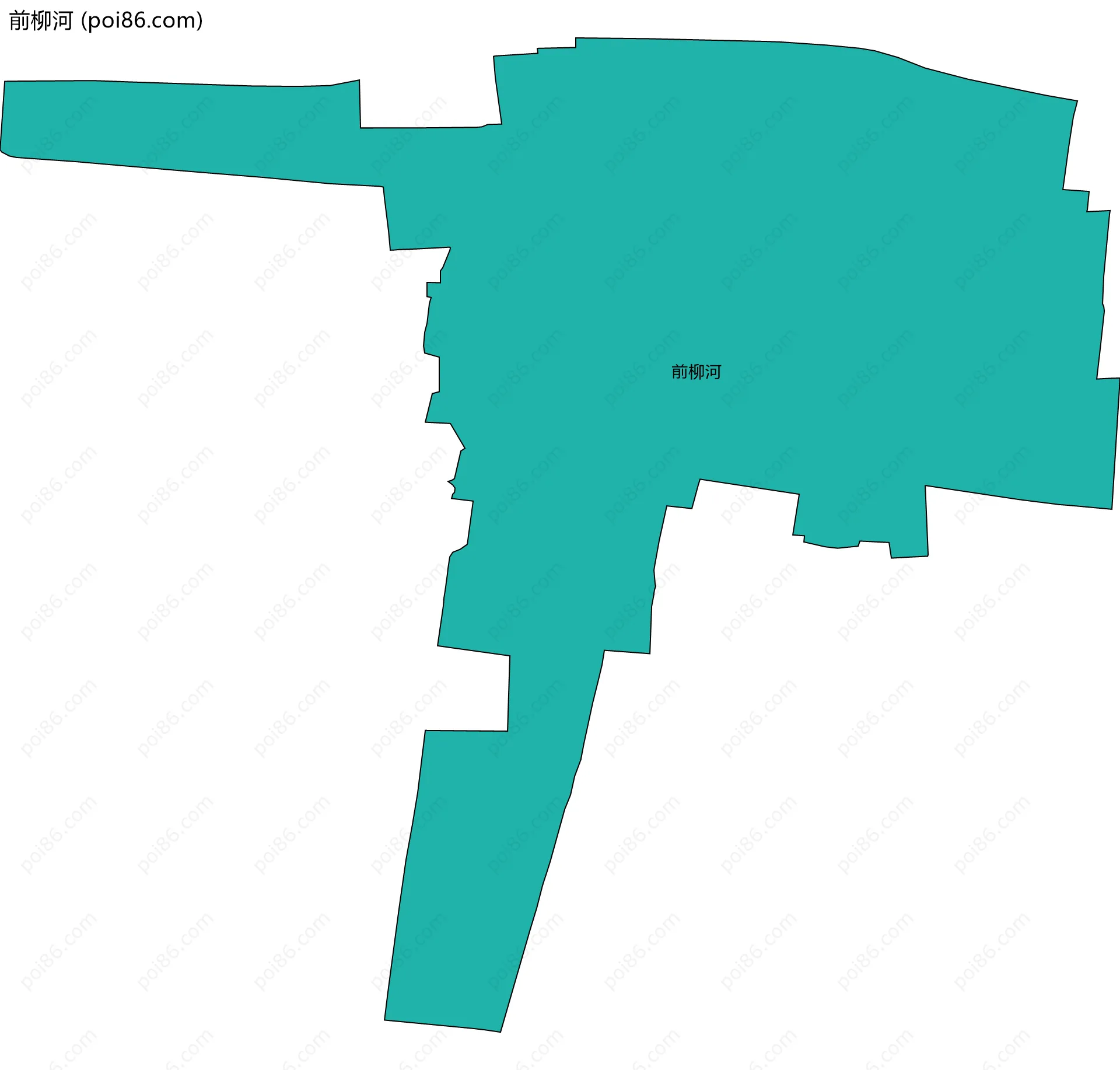 前柳河边界地图