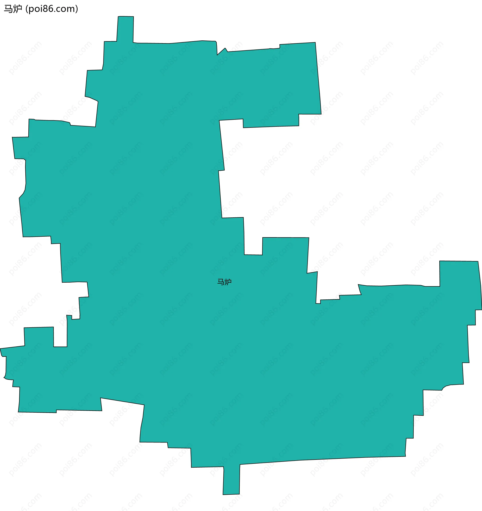 马炉边界地图