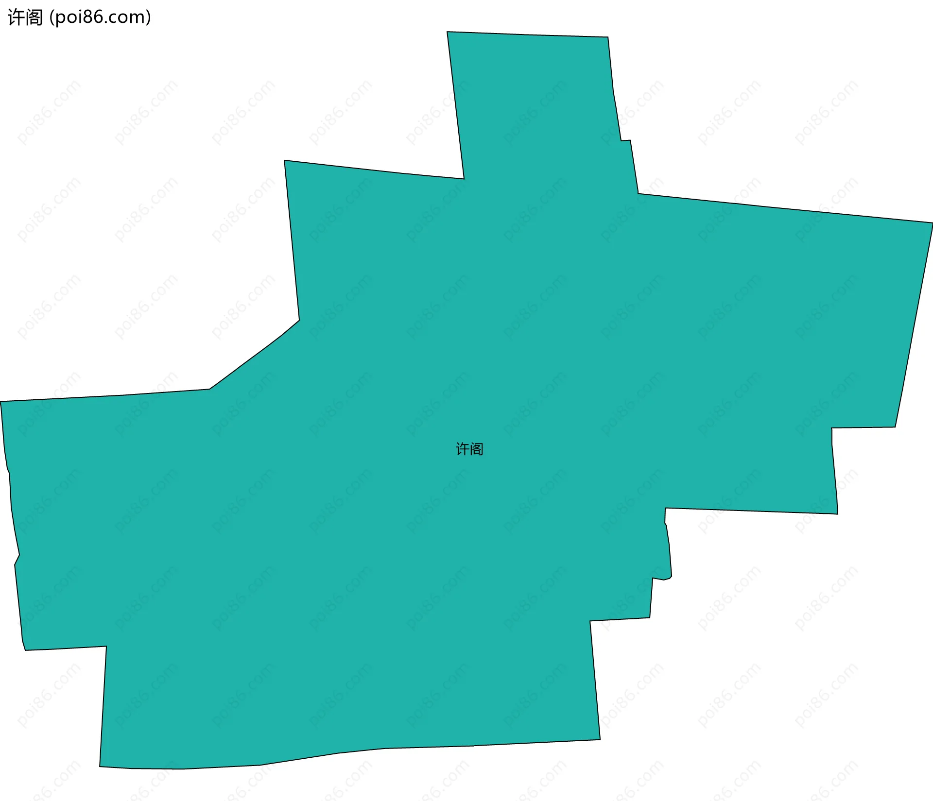 许阁边界地图