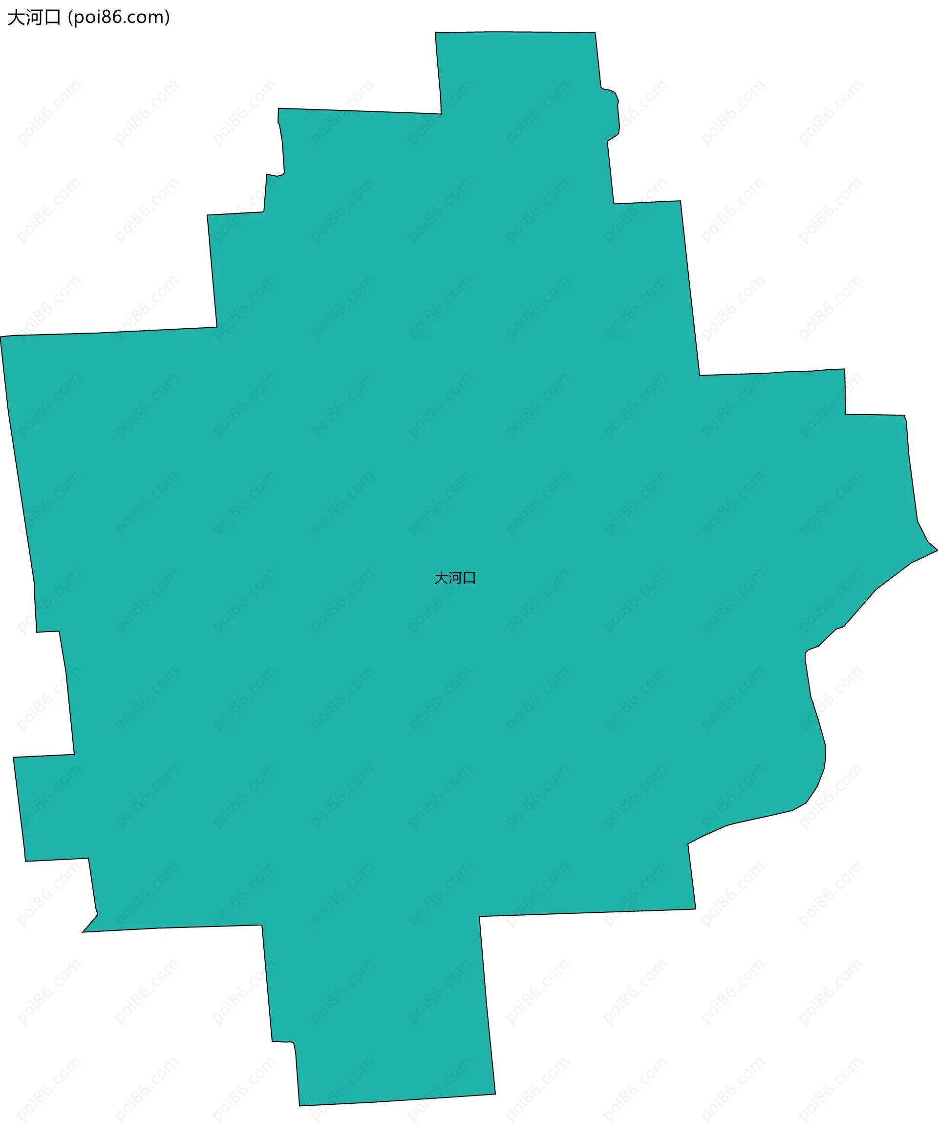大河口边界地图