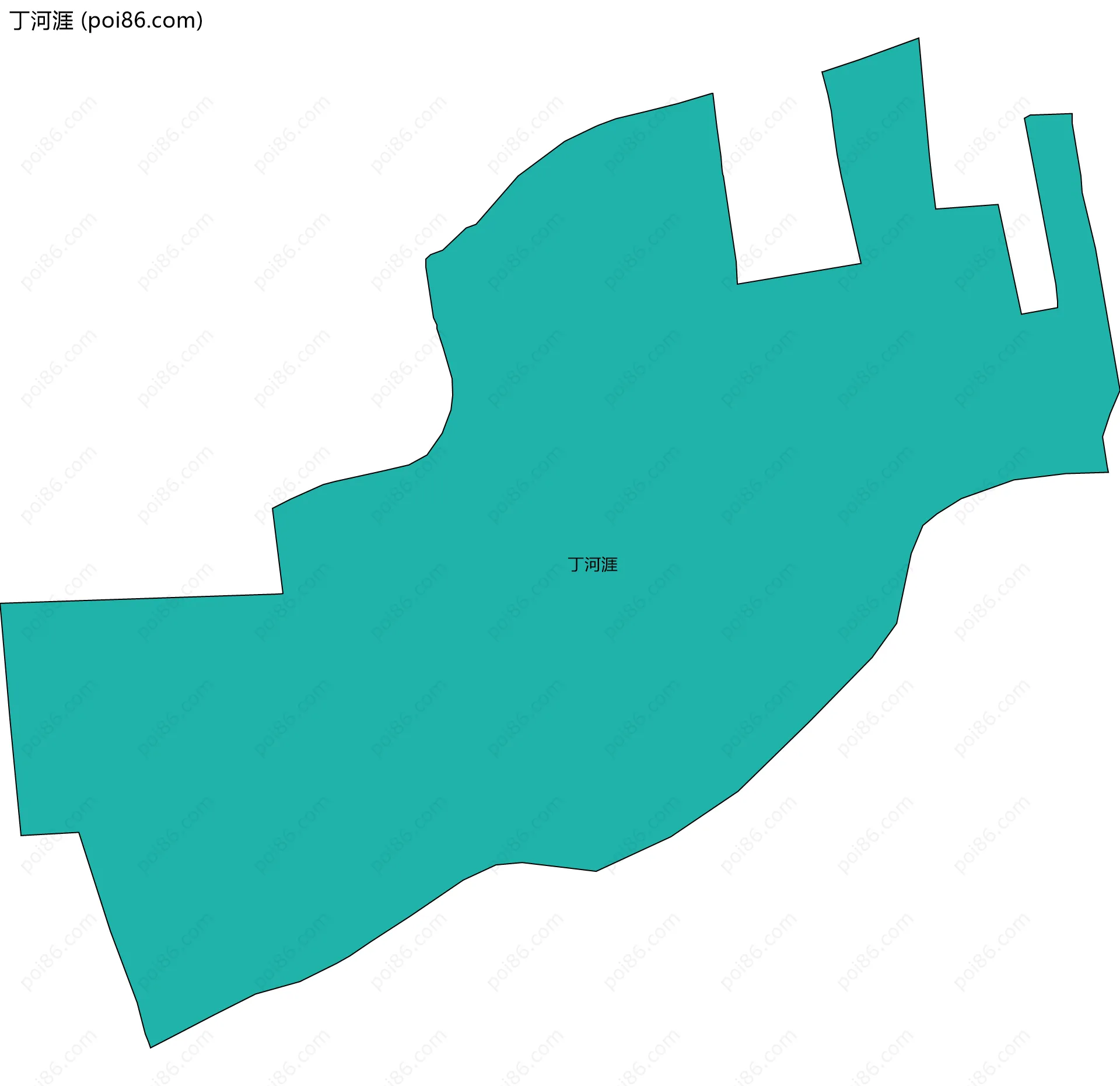丁河涯边界地图