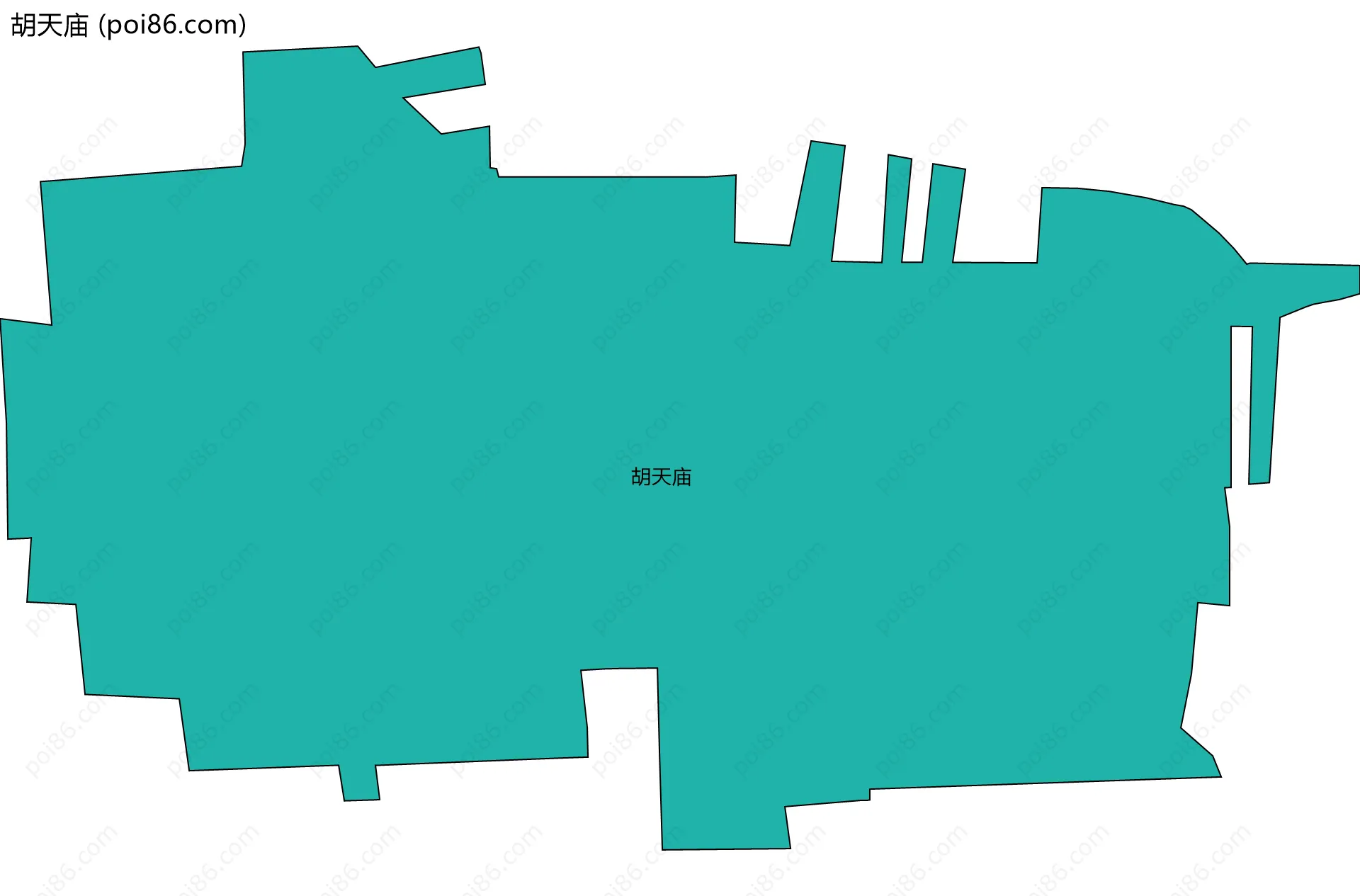 胡天庙边界地图