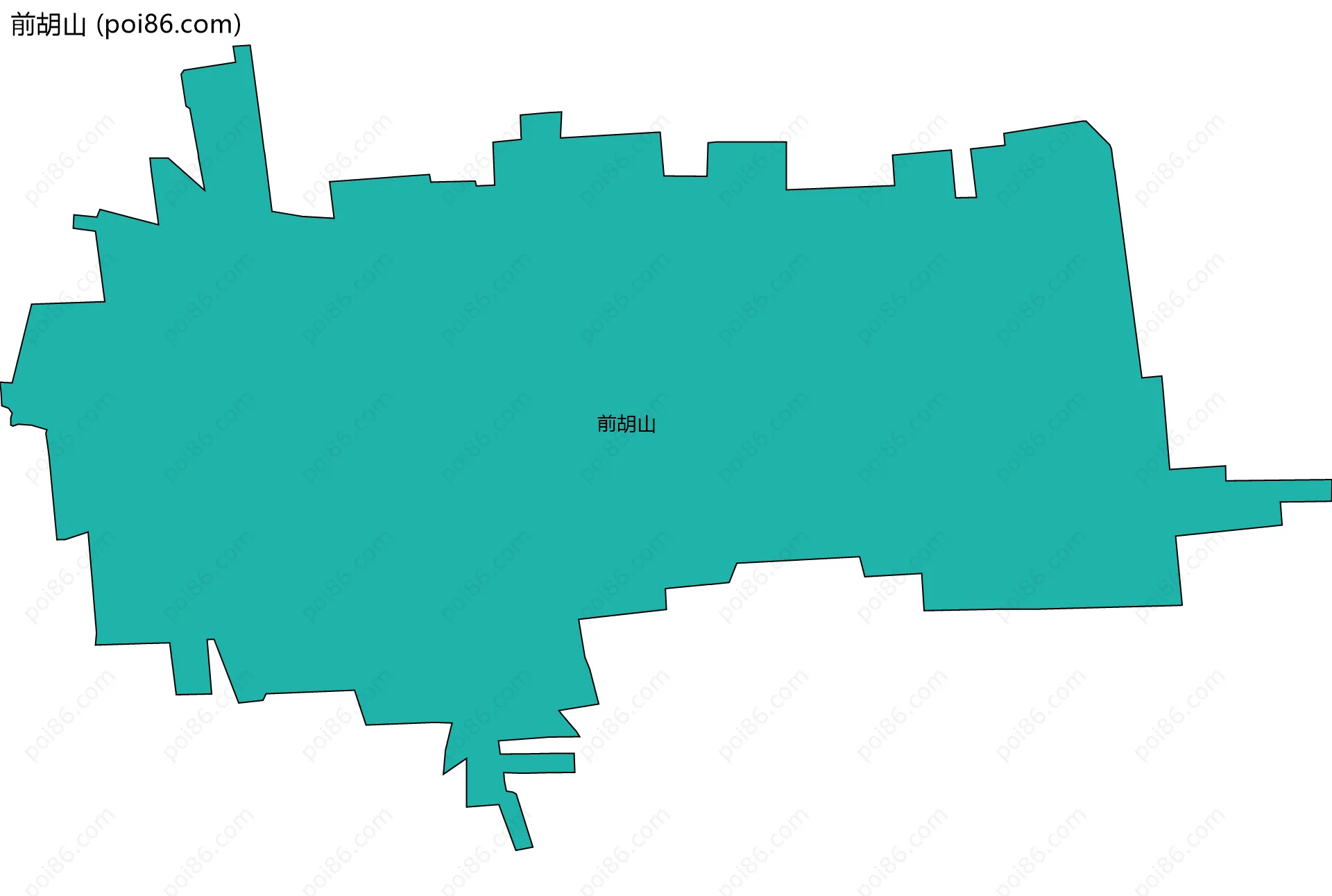 前胡山边界地图