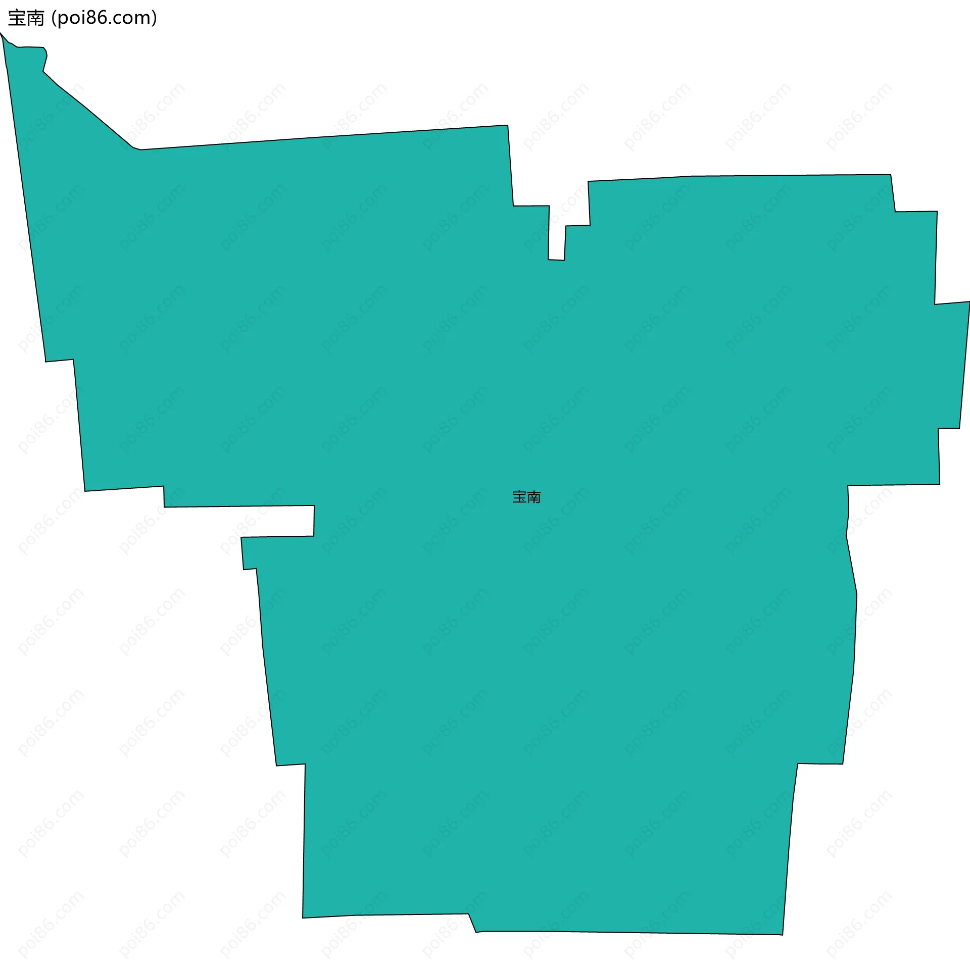 宝南边界地图