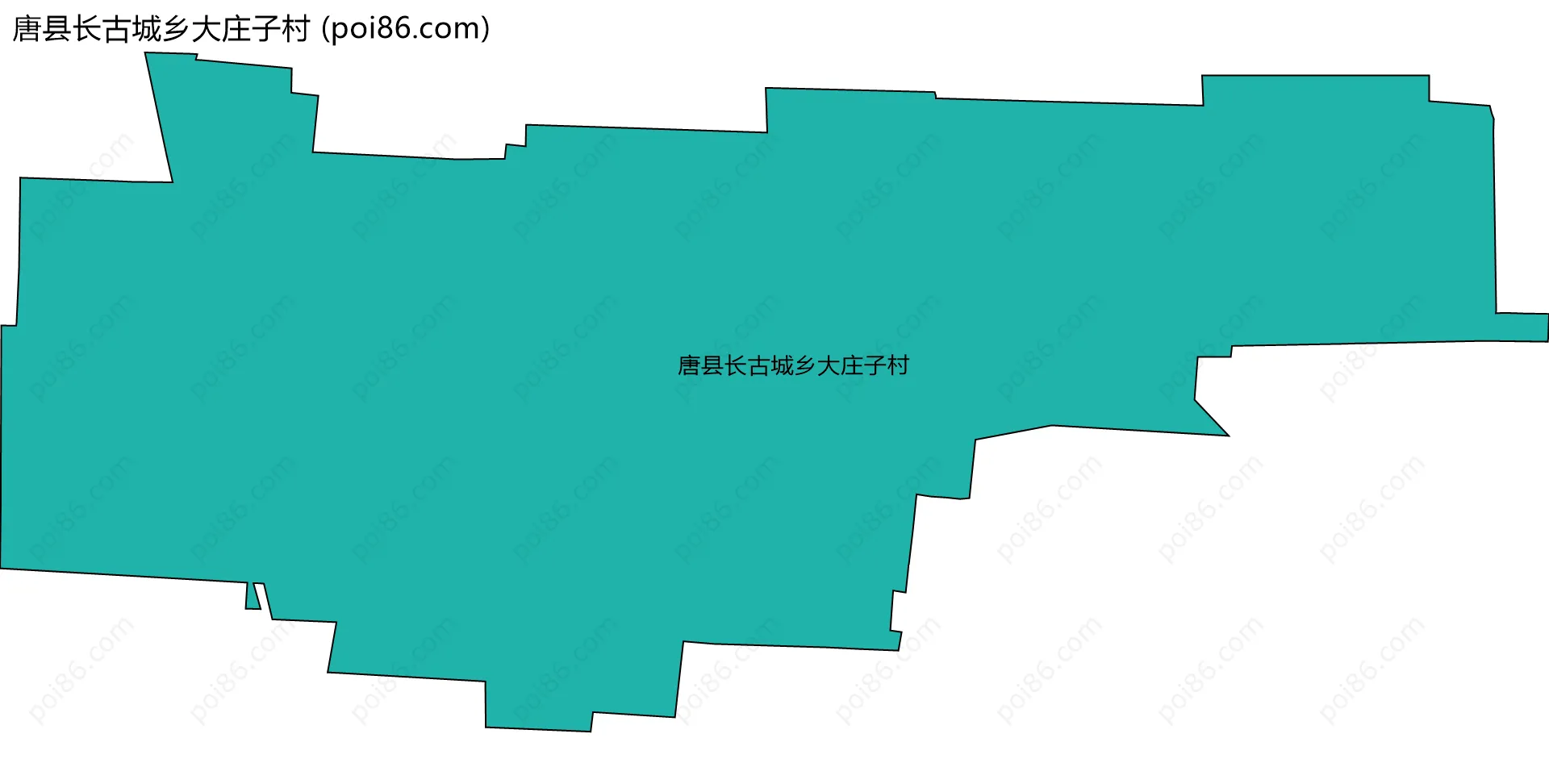 唐县长古城乡大庄子村边界地图