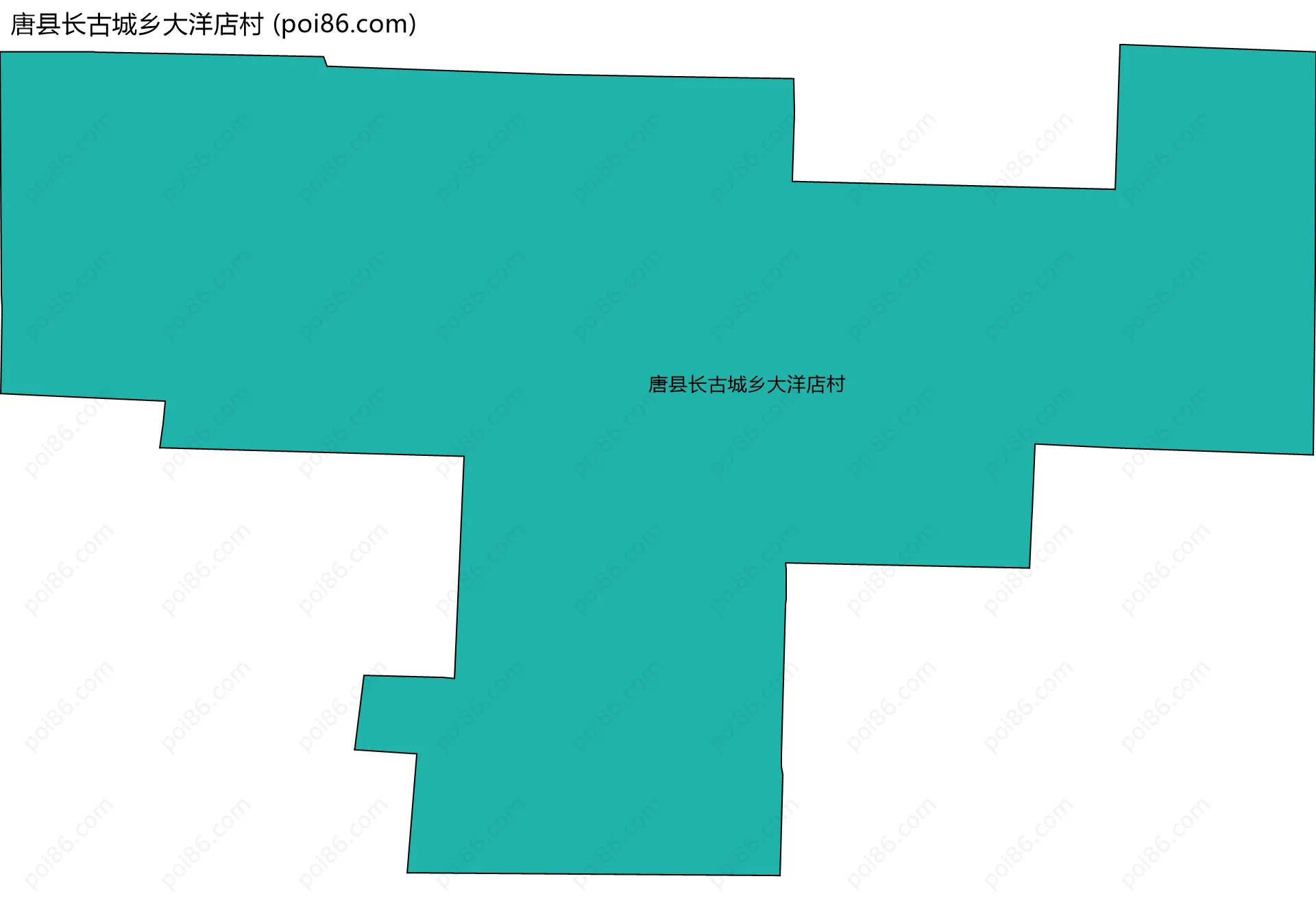 唐县长古城乡大洋店村边界地图