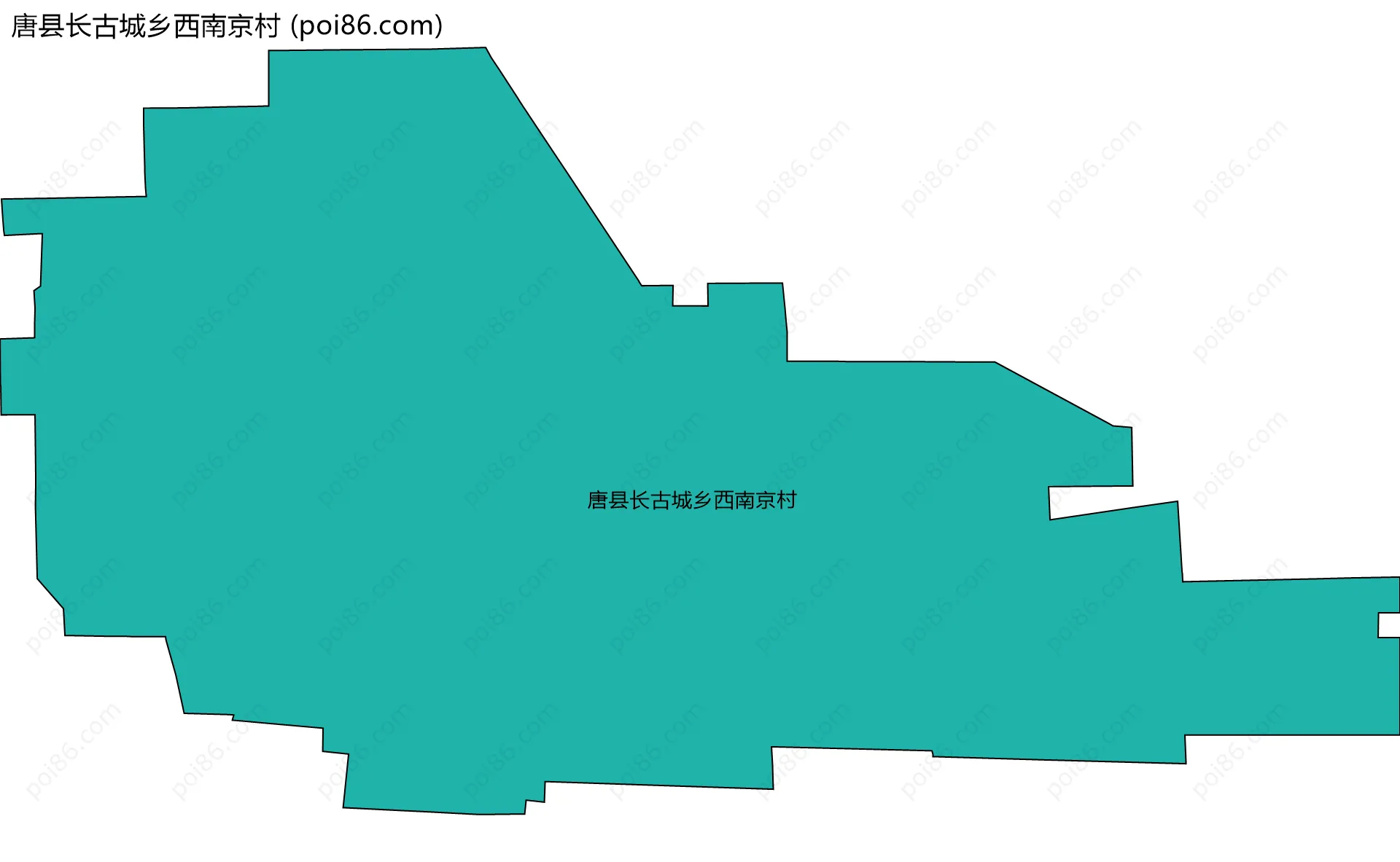 唐县长古城乡西南京村边界地图