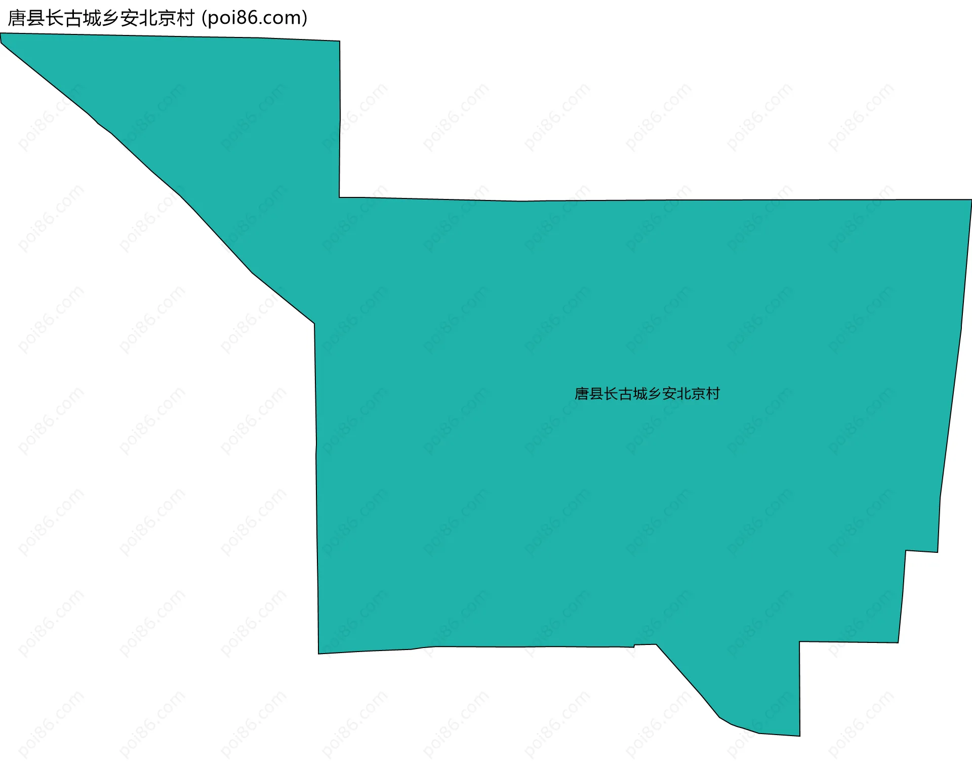 唐县长古城乡安北京村边界地图