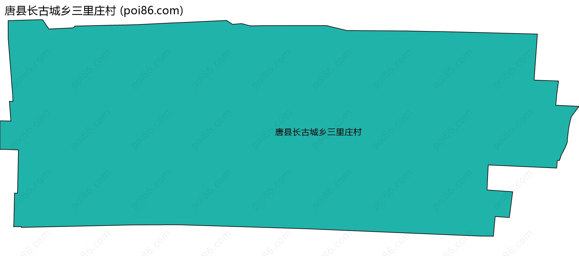 唐县长古城乡三里庄村边界地图