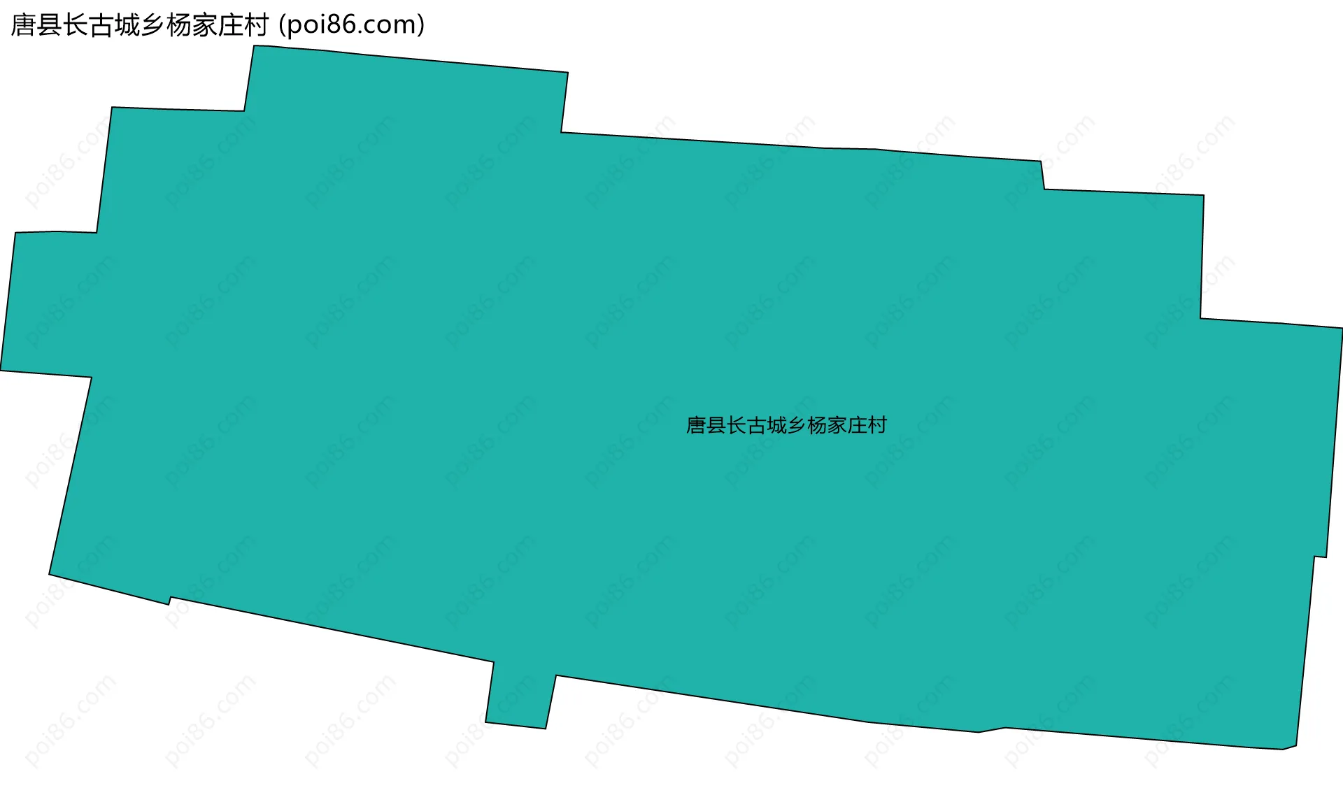 唐县长古城乡杨家庄村边界地图