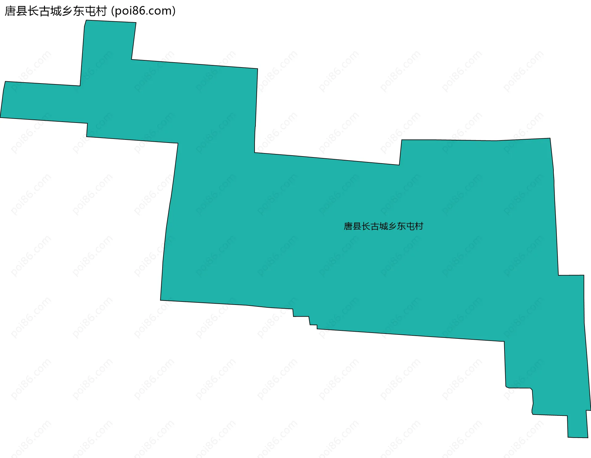 唐县长古城乡东屯村边界地图