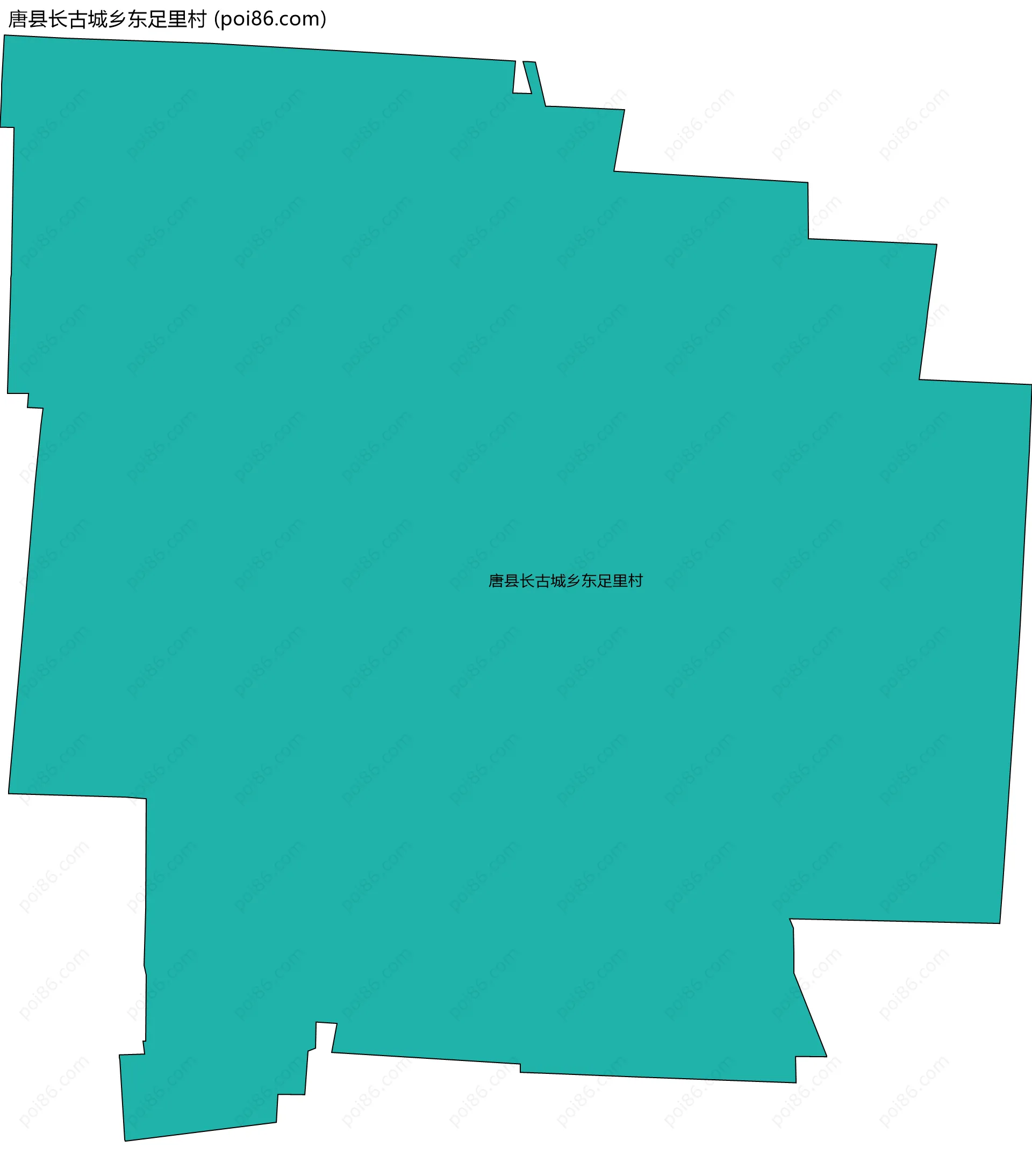 唐县长古城乡东足里村边界地图