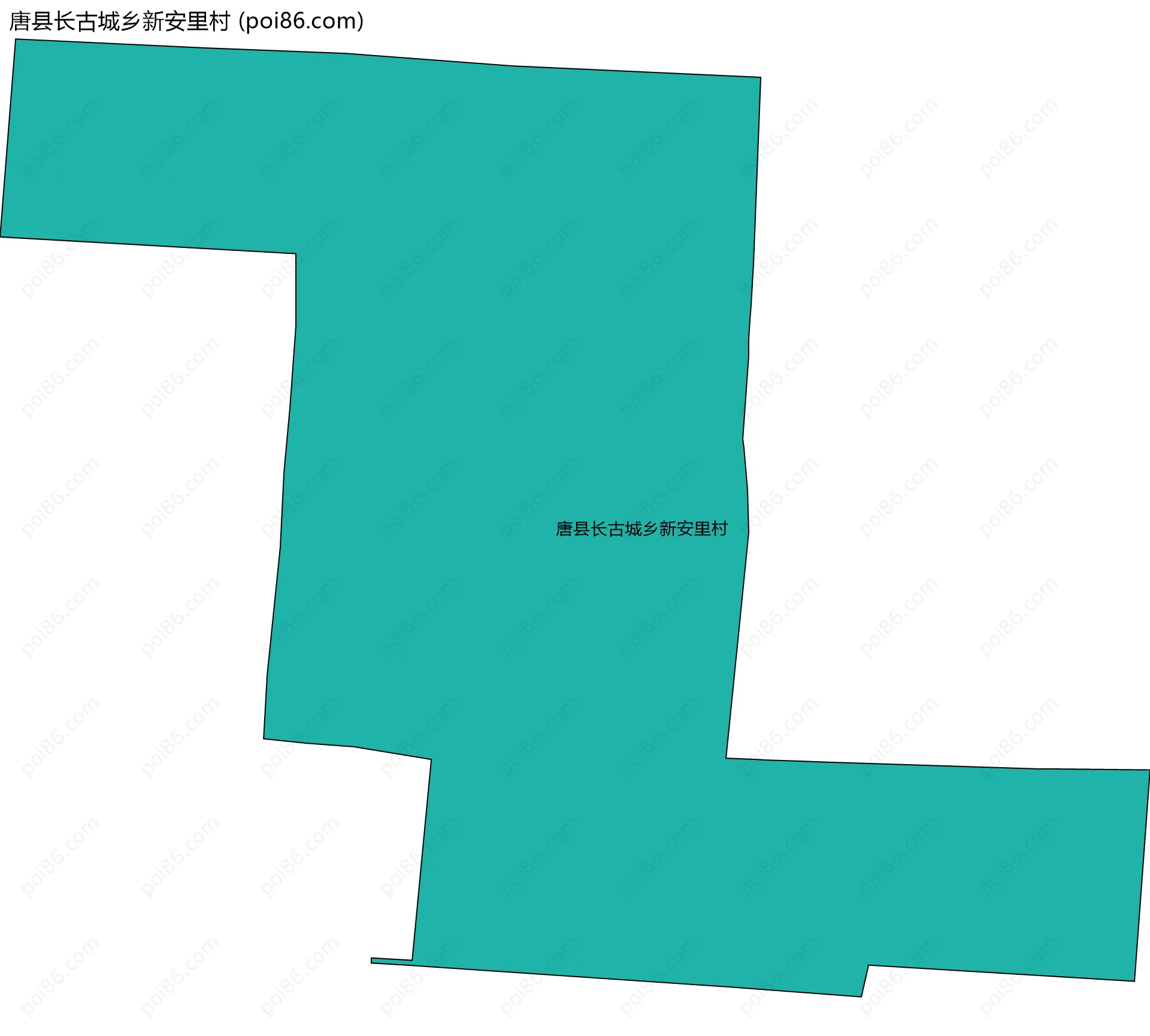 唐县长古城乡新安里村边界地图