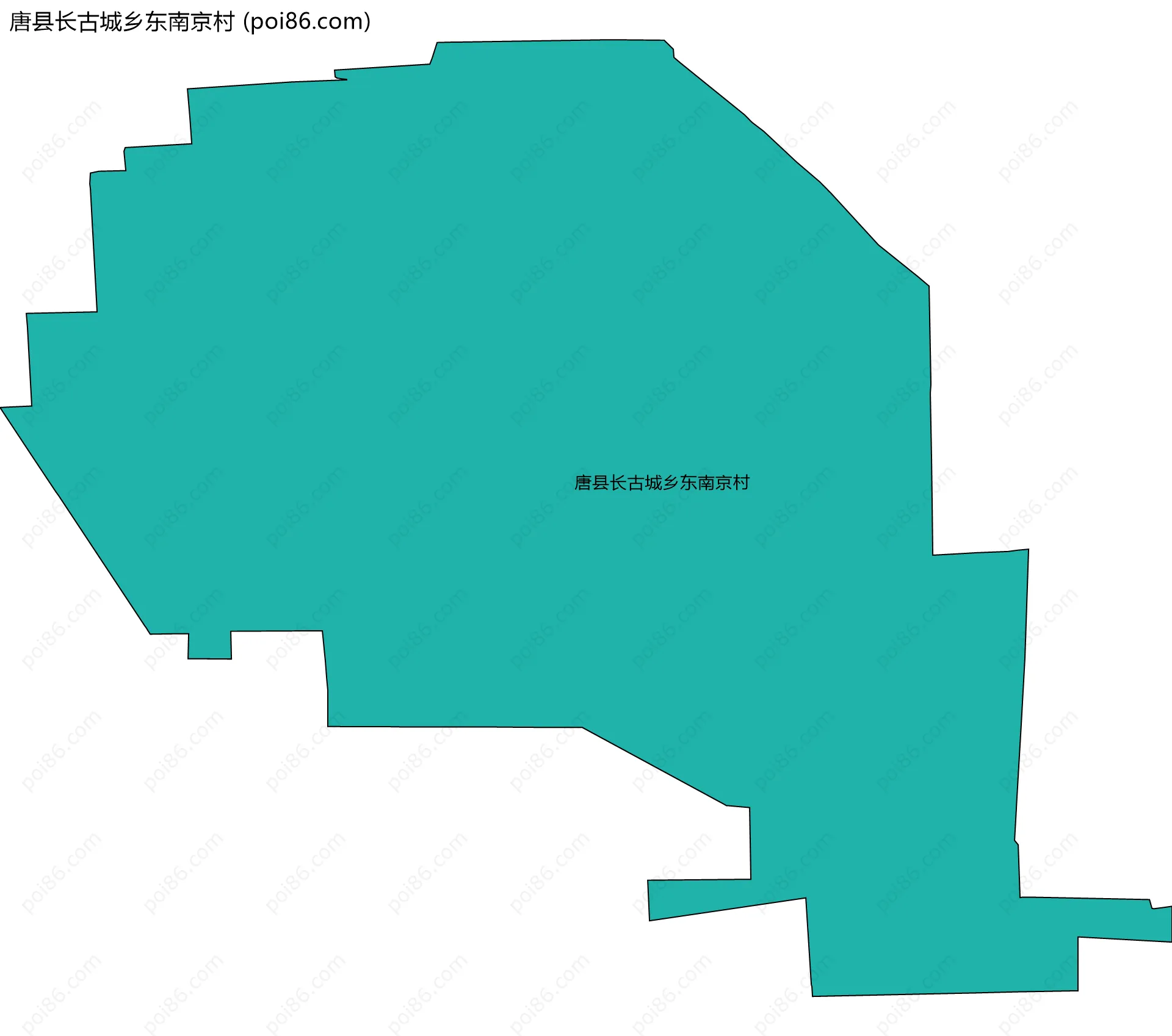 唐县长古城乡东南京村边界地图