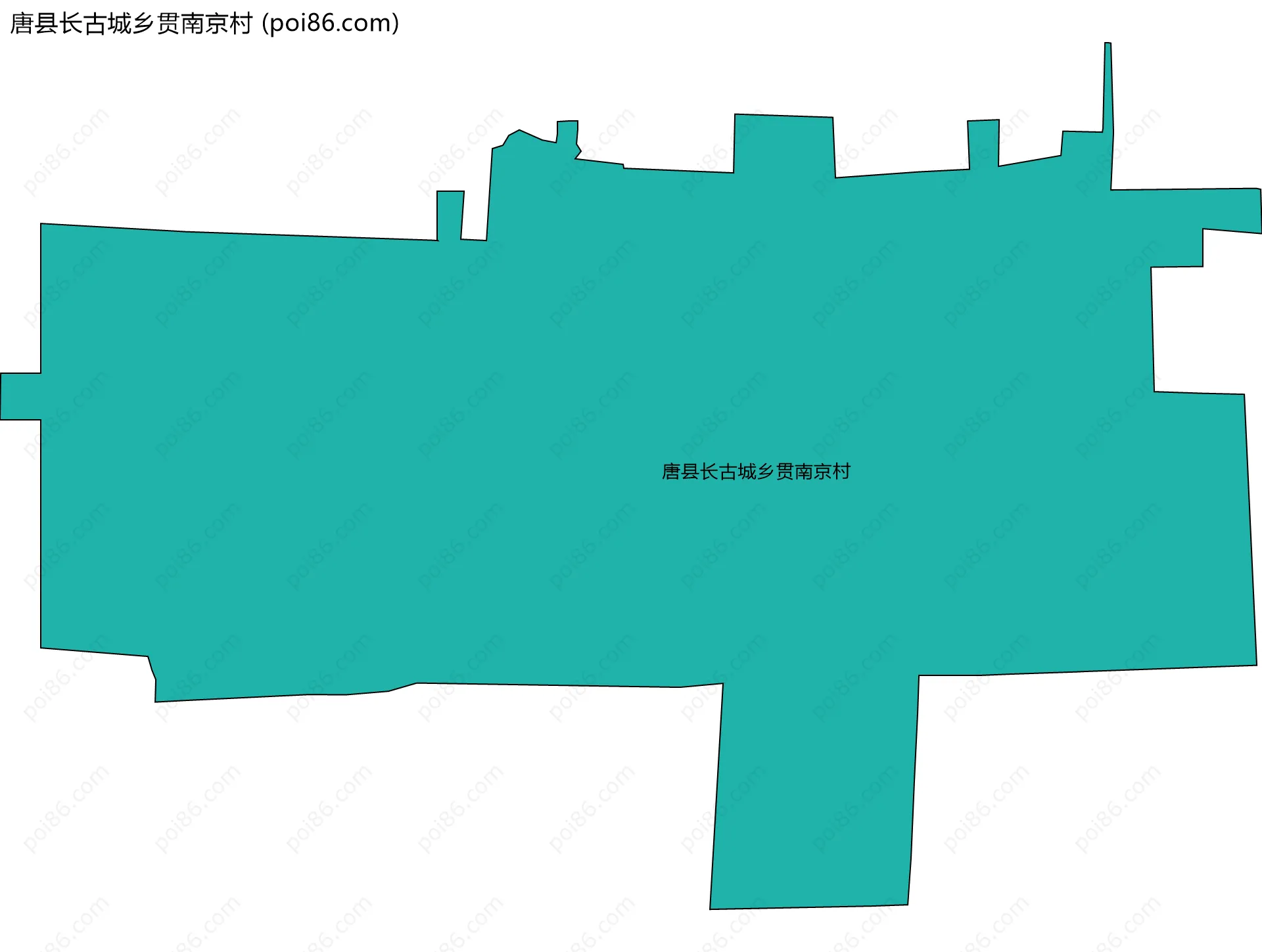 唐县长古城乡贯南京村边界地图