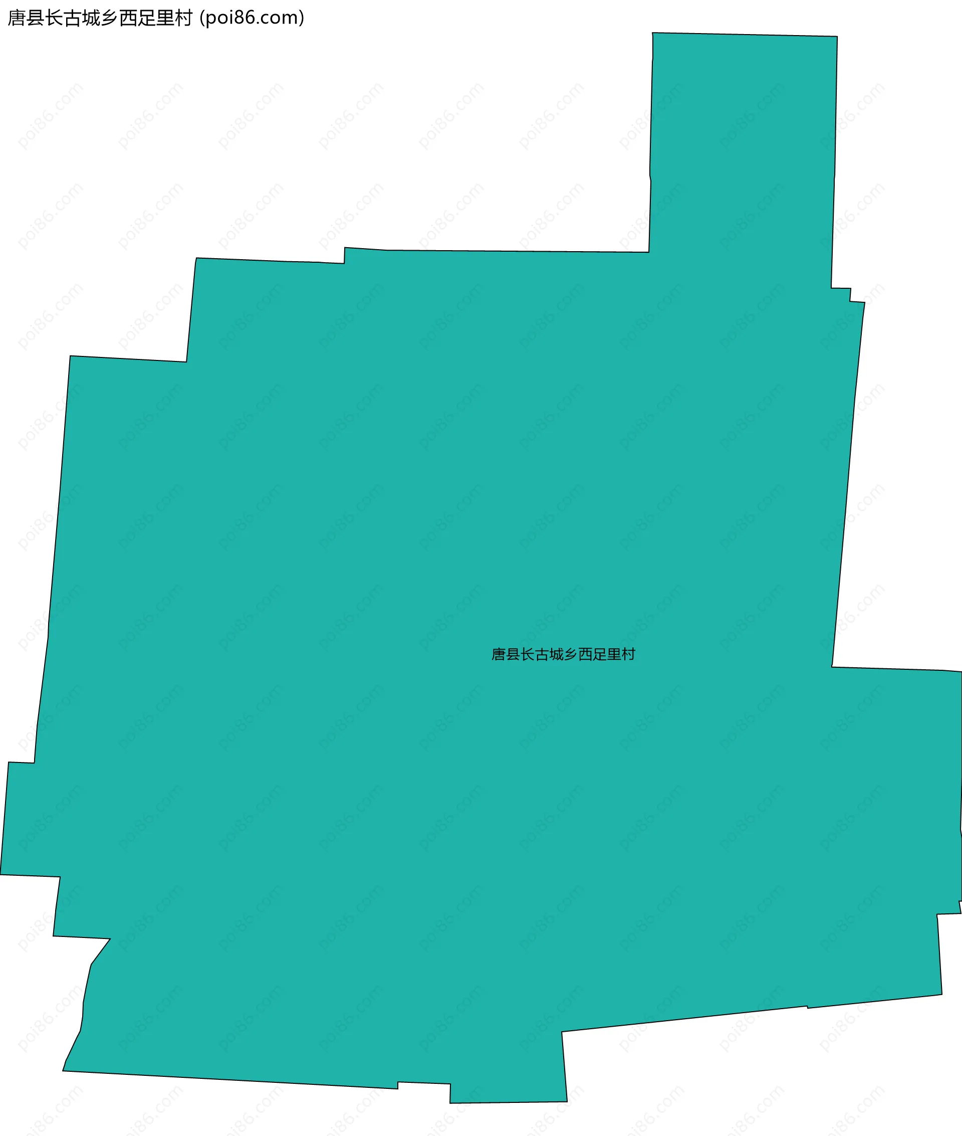 唐县长古城乡西足里村边界地图