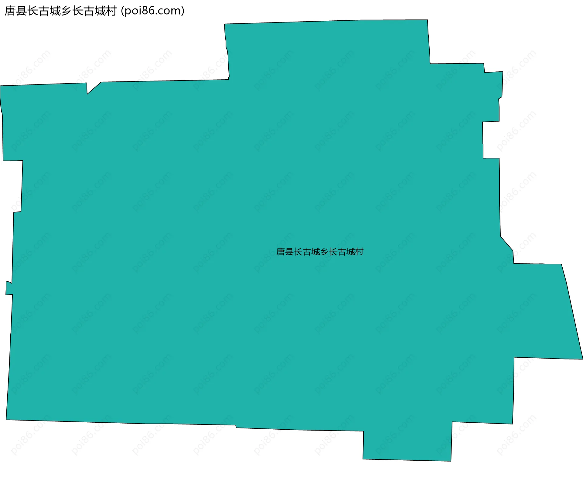 唐县长古城乡长古城村边界地图