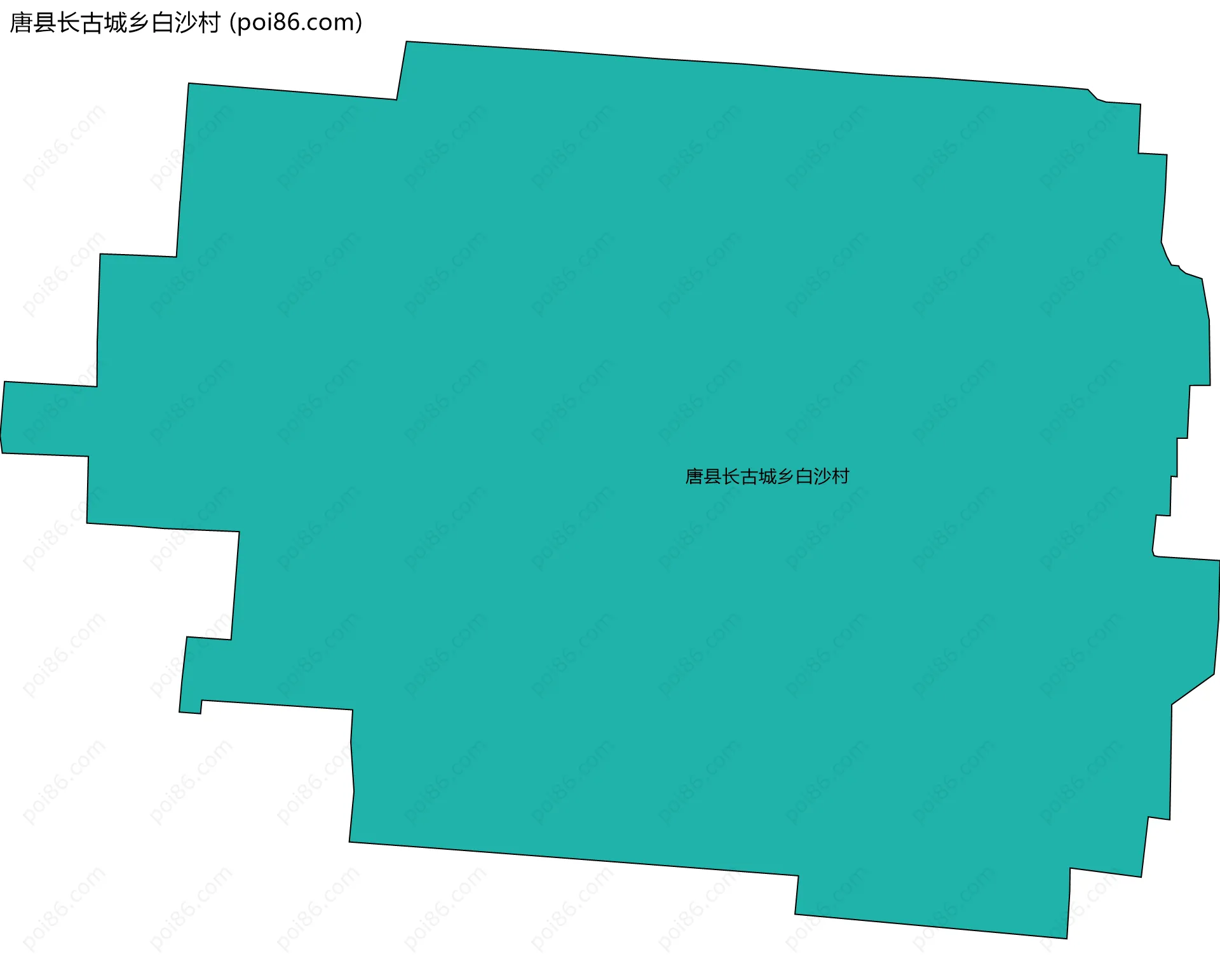 唐县长古城乡白沙村边界地图