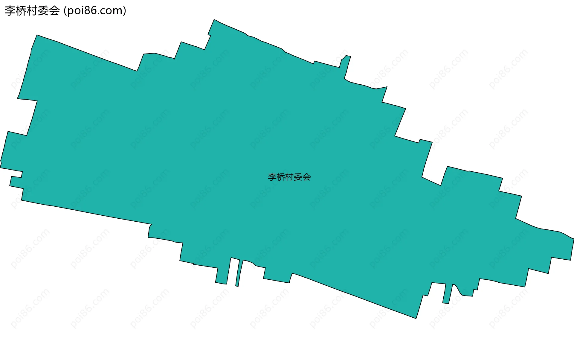 李桥村委会边界地图