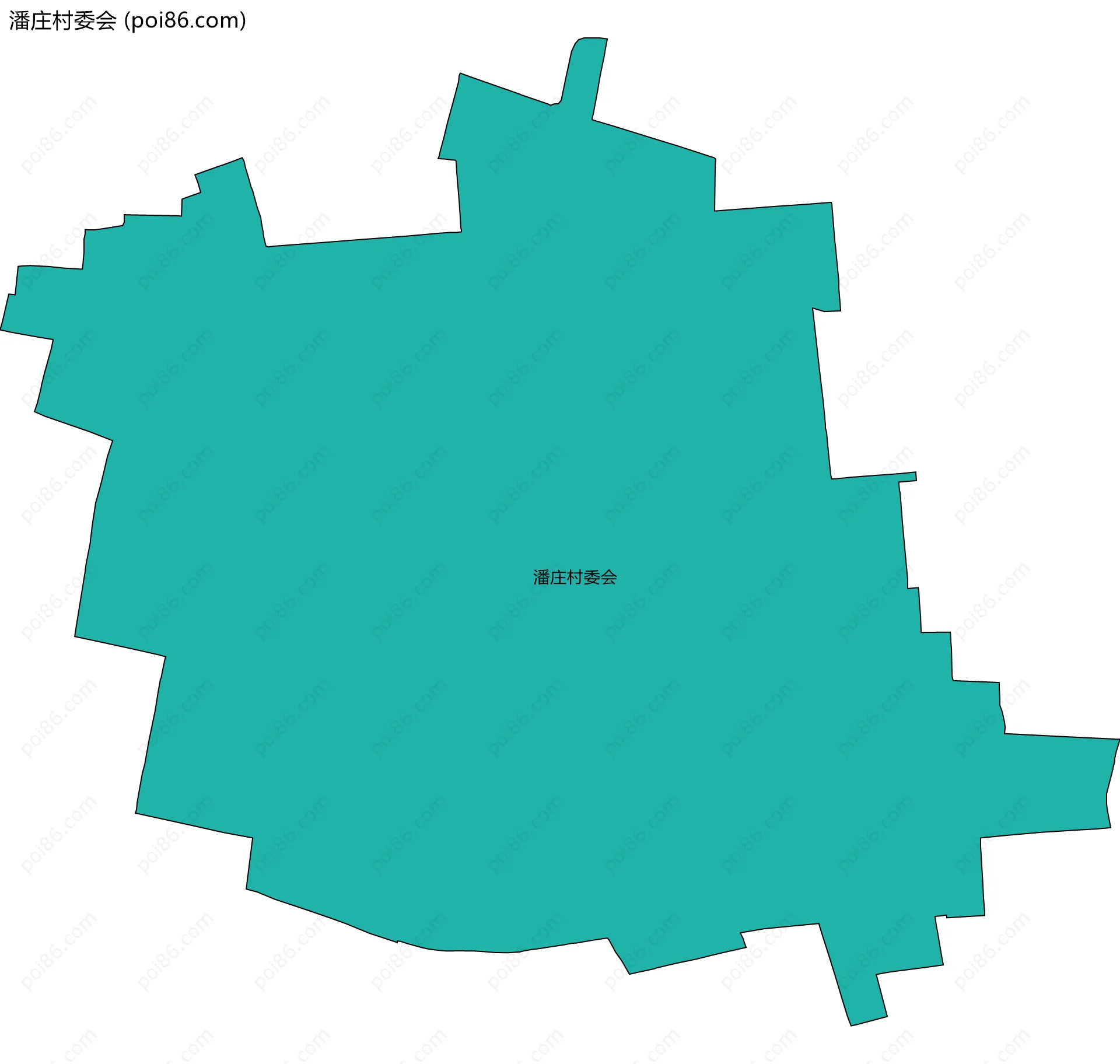 潘庄村委会边界地图