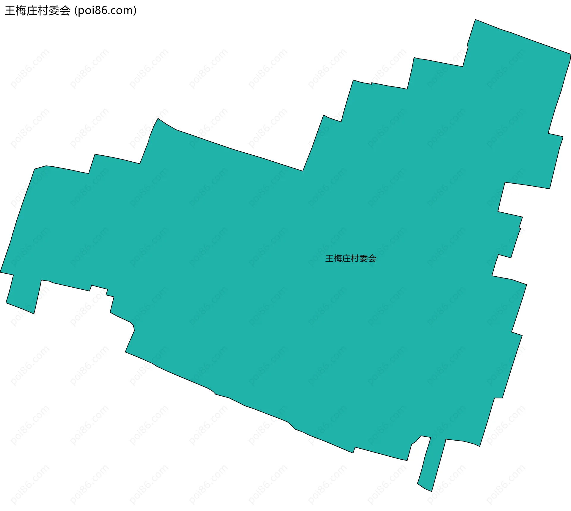 王梅庄村委会边界地图