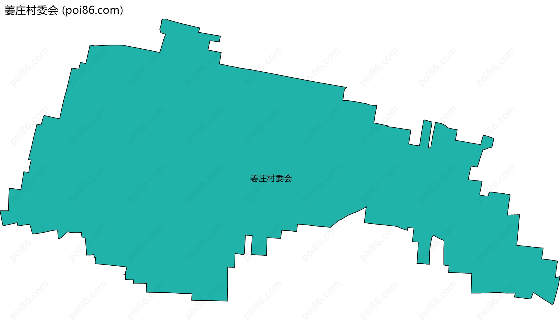 姜庄村委会边界地图