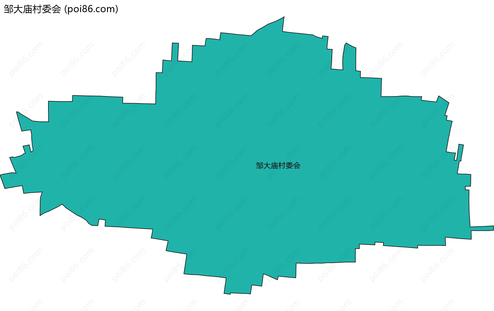 邹大庙村委会边界地图