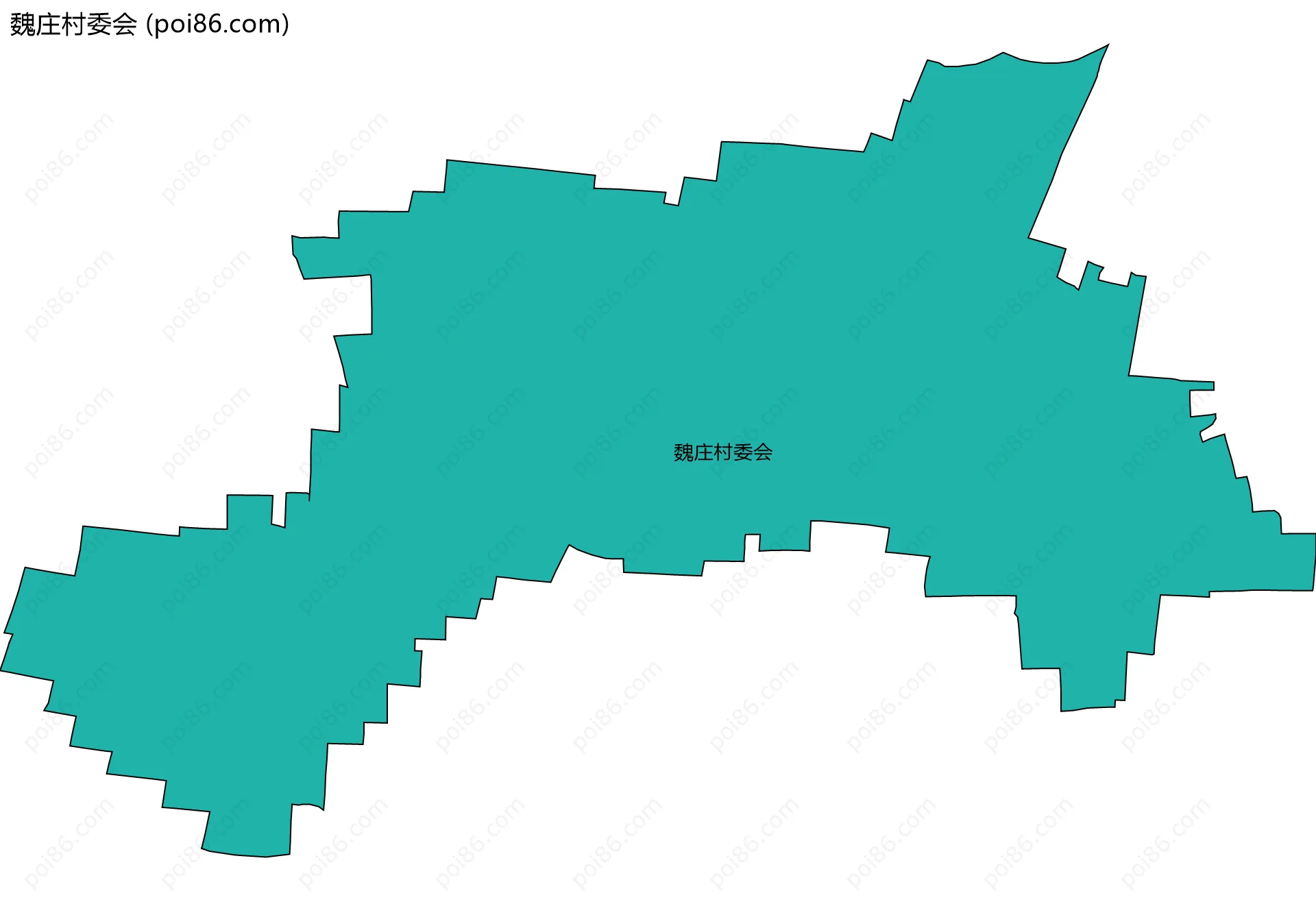 魏庄村委会边界地图